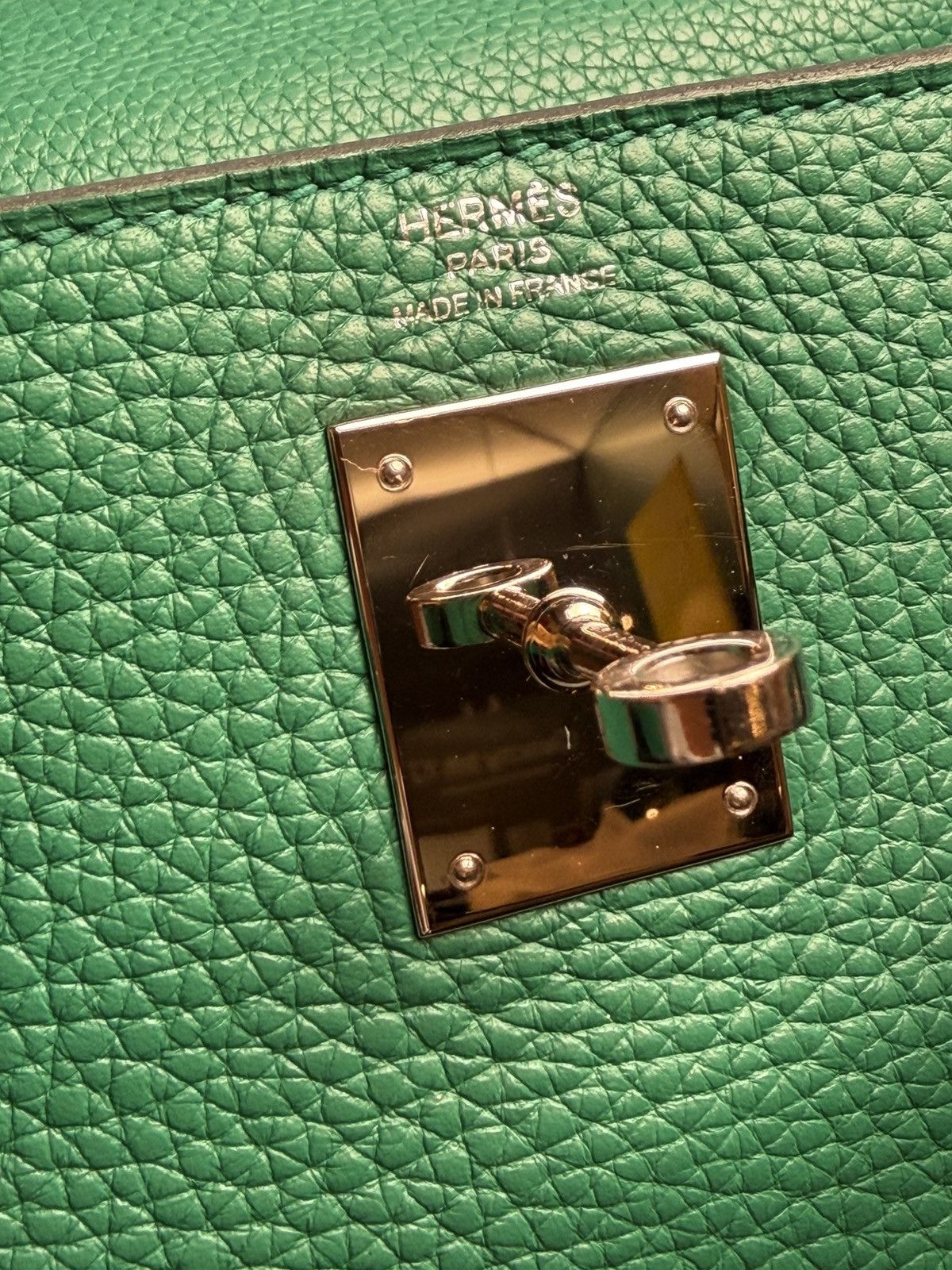 Hermes Kelly Bag 28 Clemence Leather Stamp A Vert Vertigo Size ONE SIZE - 14 Thumbnail