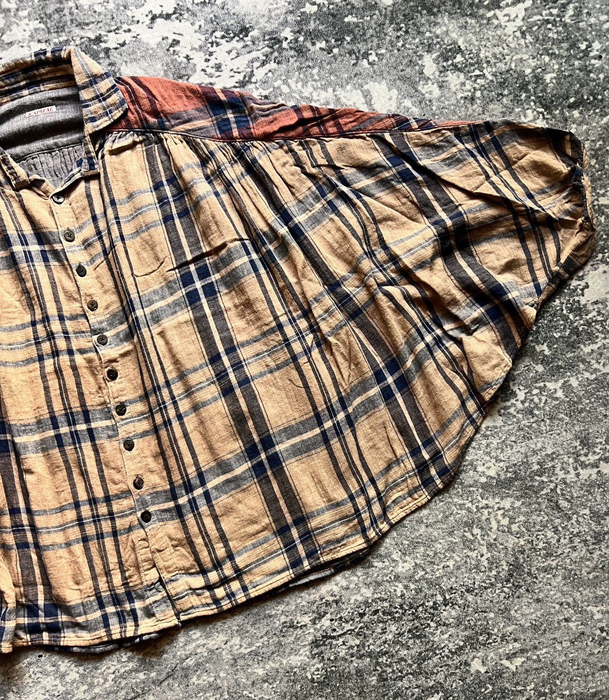 Kapital Kapital Checkered Poncho Button Up Shirt Size US S / EU 44-46 / 1 - 5 Thumbnail