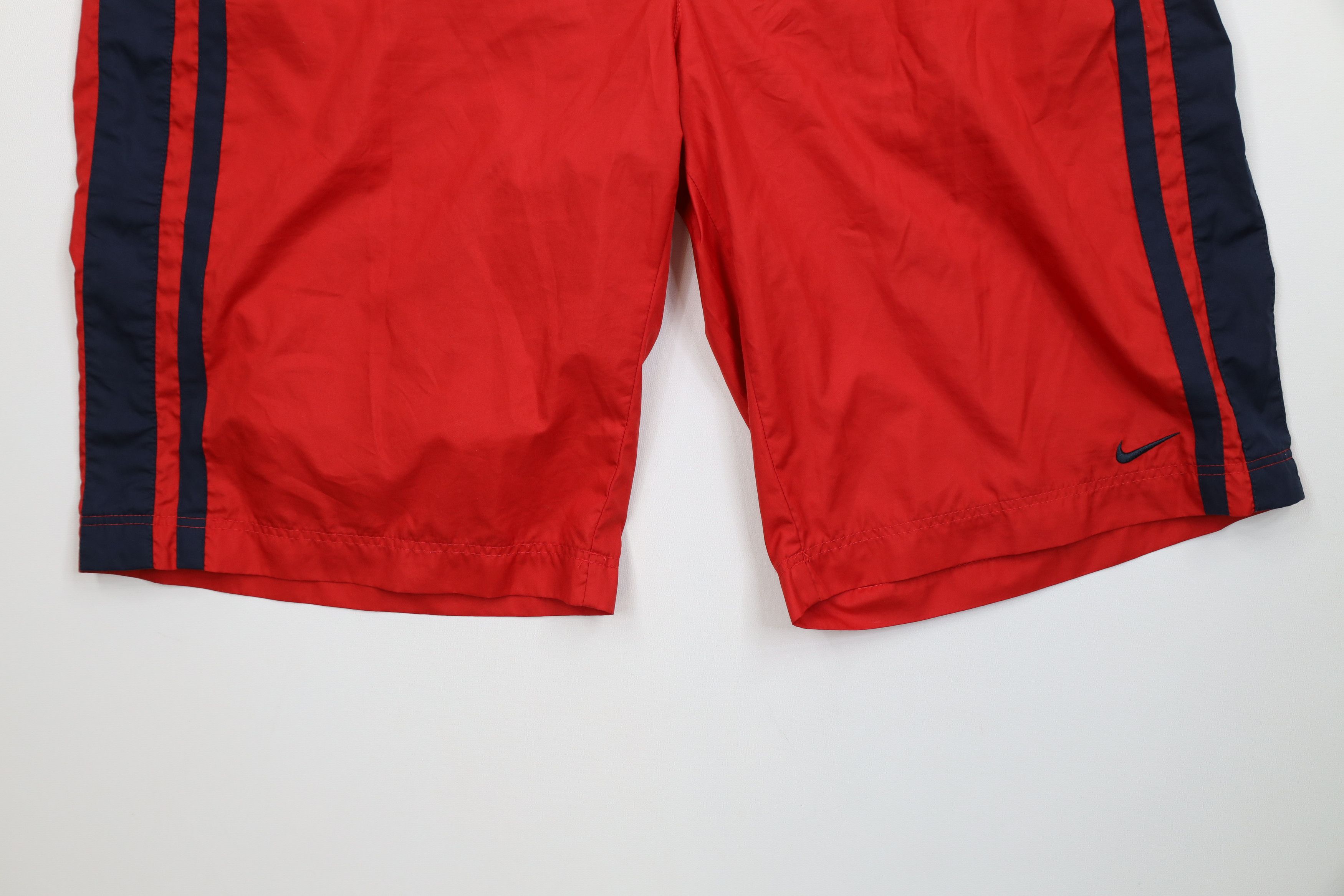 Nike AS IS Vintage Y2K Nike Mini Swoosh Striped Lined Shorts Size US 34 / EU 50 - 4 Thumbnail