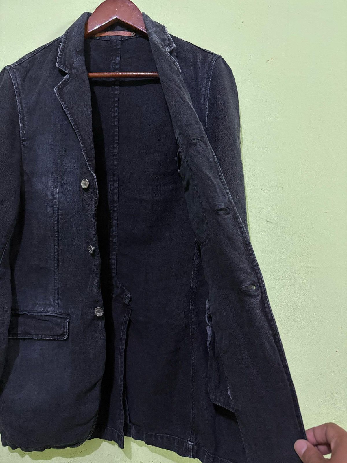 Dolce & Gabbana Dolce And Gabbana Linen Jacket Distressed Design Size US S / EU 44-46 / 1 - 5 Thumbnail