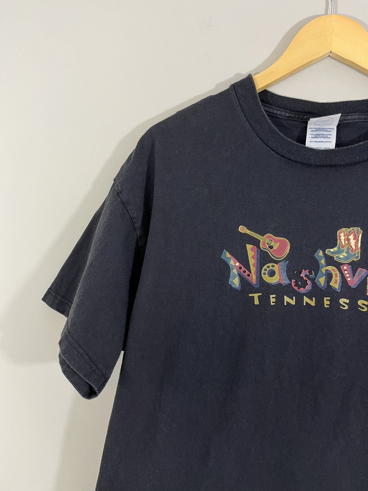 Vintage Vintage Faded Nashville Tennessee Cowboy Western Music Tee Size US XL / EU 56 / 4 - 5 Thumbnail