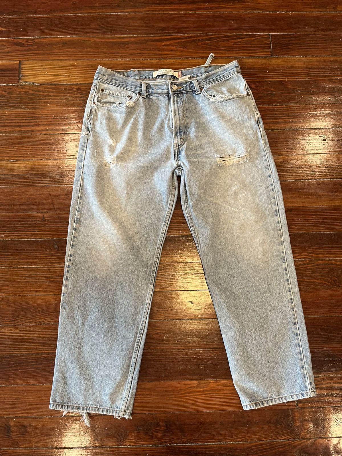 Levi's Levi’s 550 Relaxed Fit Distressed Men’s Denim Blue 38x30 Size US 38 / EU 54 - 1 Thumbnail