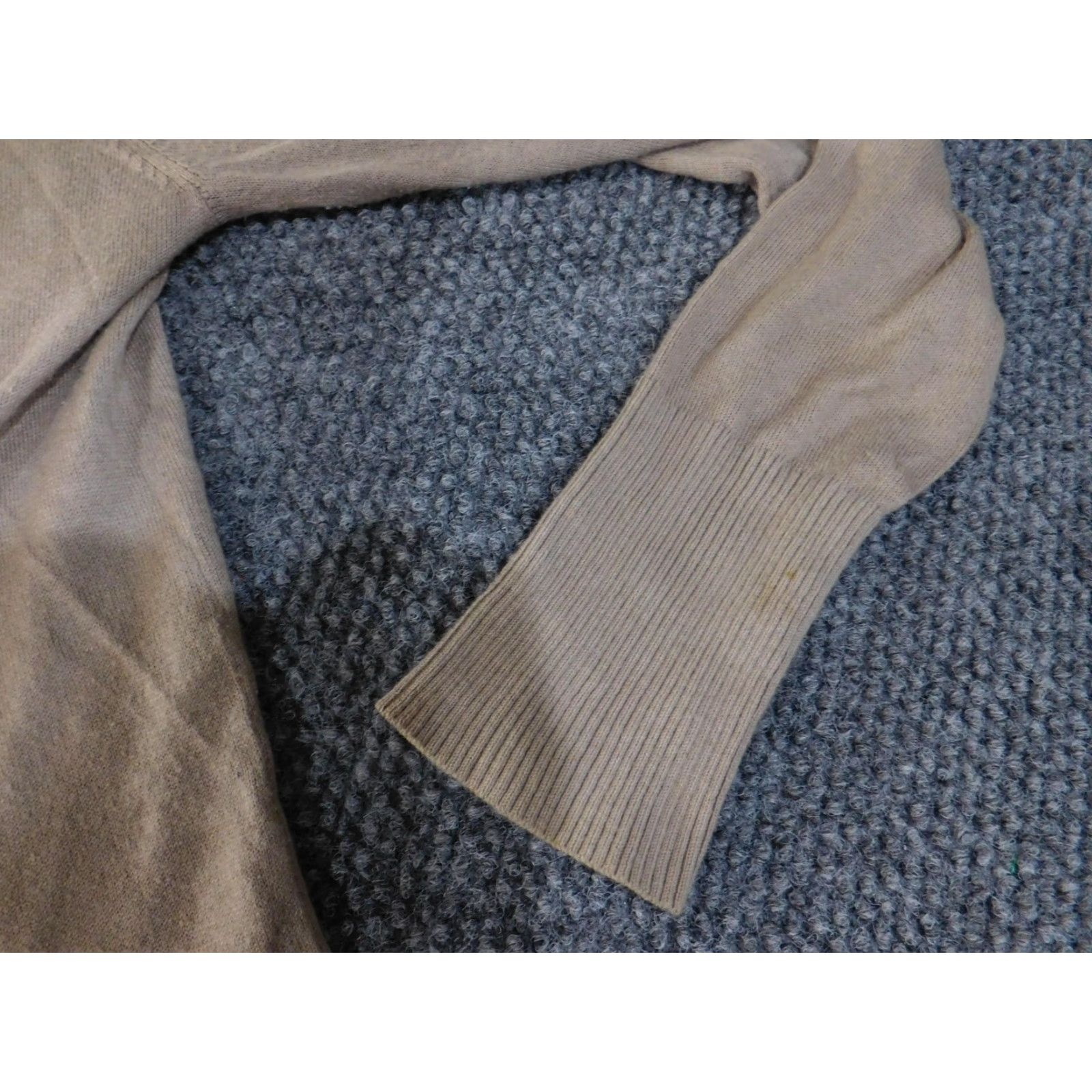 Loft Ann Taylor LOFT Cardigan Sweater Womens Small Taupe Open Front Draped Shawl Size S / US 4 / IT 40 - 4 Thumbnail