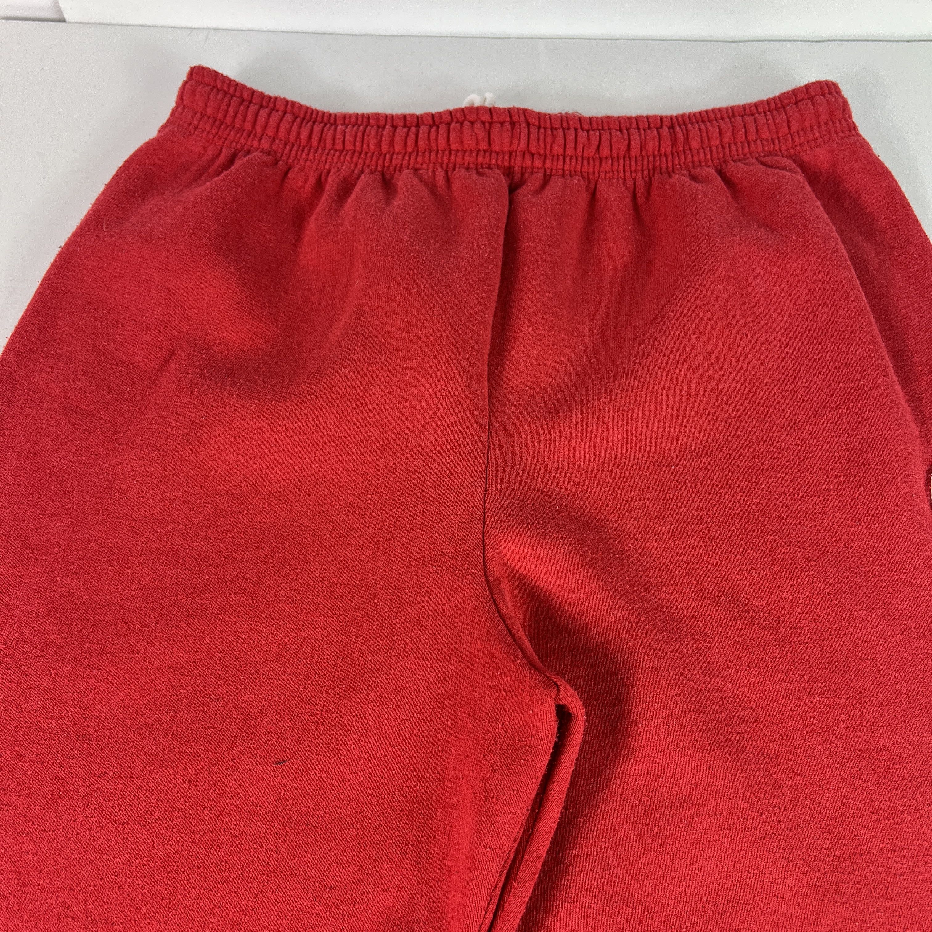 Fruit Of The Loom VTG 90s NBA Chicago Blulls Sweatpants Red Faded Logo Joggers Size US 31 - 4 Thumbnail