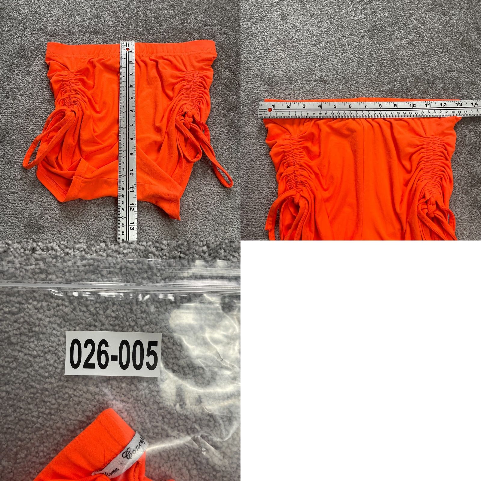 Vintage Rosee Roma Concept Active Shorts Women Medium Orange Yoga Bike Side Ties 26x3.5 Size 32" / US 10 / IT 46 - 8 Thumbnail