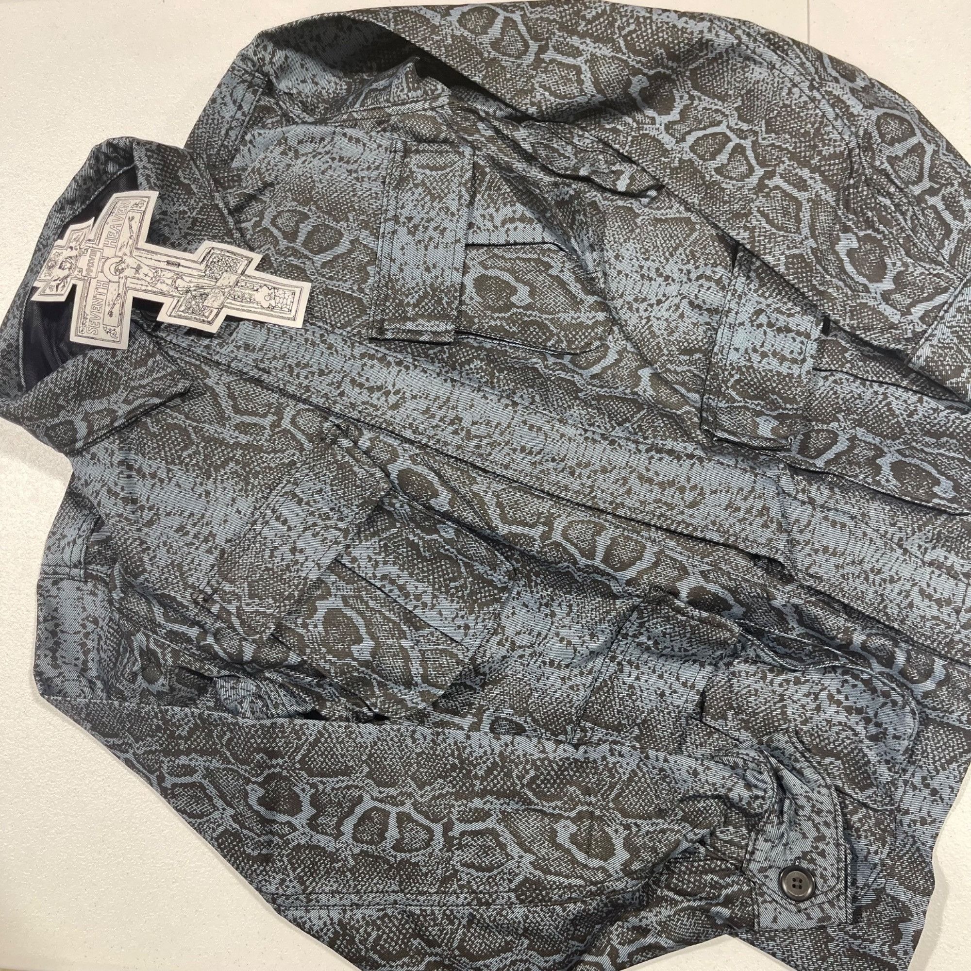Seventh Heaven NEW SEVENTH HEAVEN BLUE SNAKE CROSS JACKET SZ MEDIUM Size US M / EU 48-50 / 2 - 3 Thumbnail