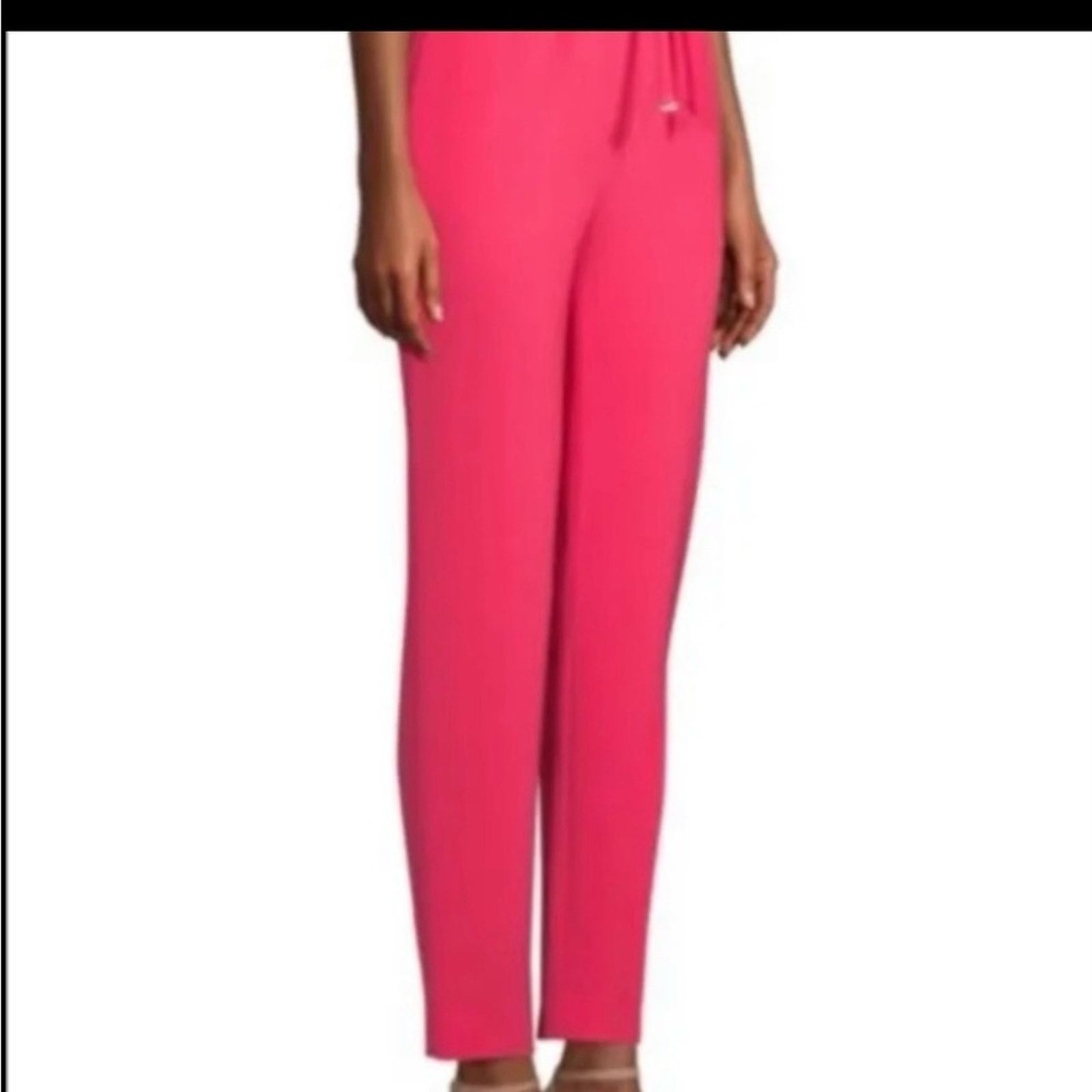 Donna Karan Donna Karan New York Drawstring Trouser Size XL Pink Size 36" / US 14 / IT 50 - 3 Thumbnail