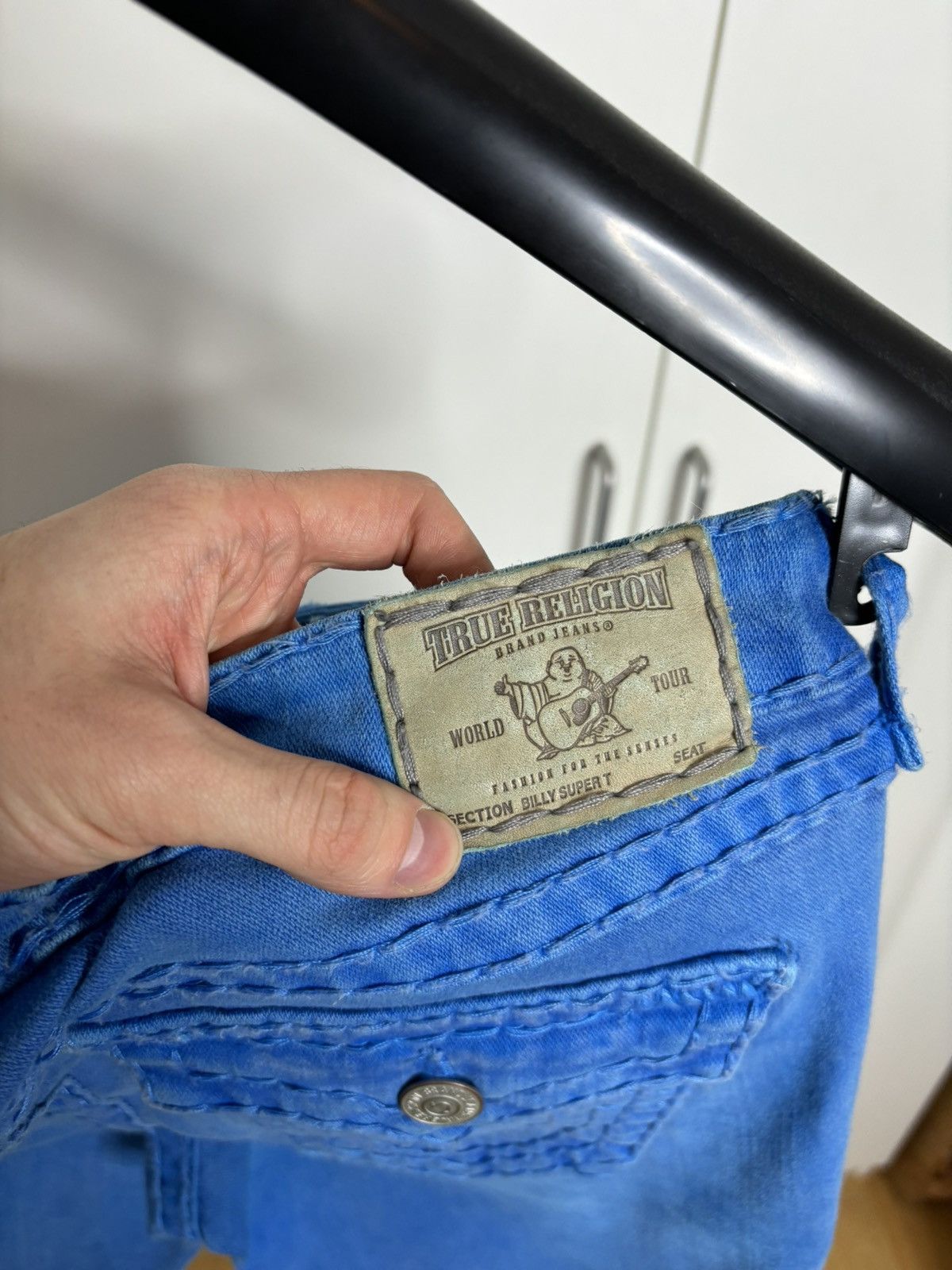 True Religion TRUE RELIGION STRAIGHT BARBWIRE STITCH JEANS 29 Size 29" - 3 Thumbnail