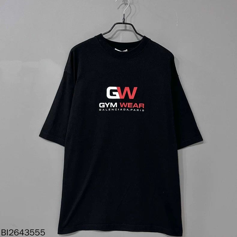 Balenciaga Balenciaga Black Embroidered GW Tee - dmc Size US S / EU 44-46 / 1 - 1 Thumbnail