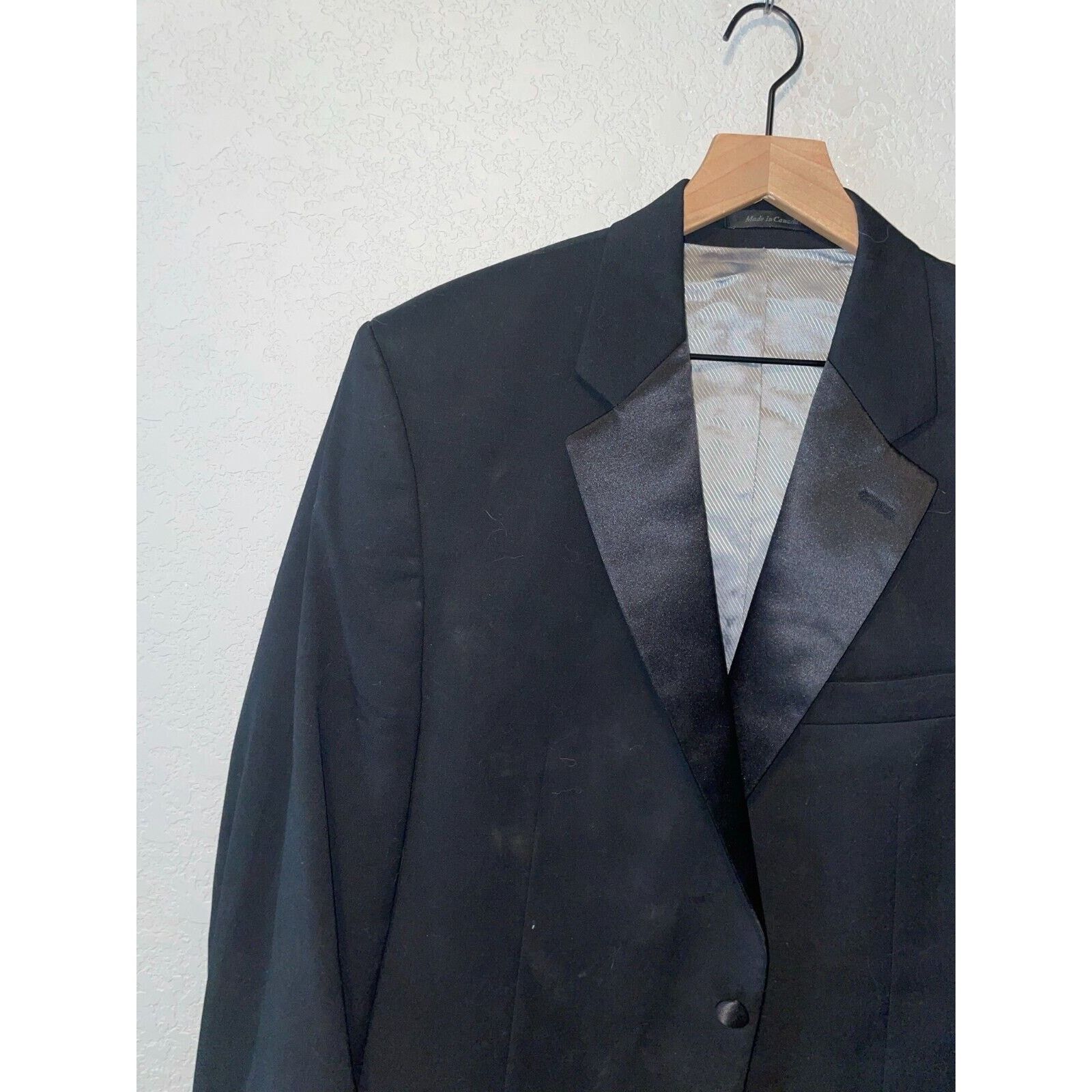 Calvin Klein Vintage Calvin Klein Blazer Jacket Wool Black Suit Wear VTG Size 36R - 3 Thumbnail