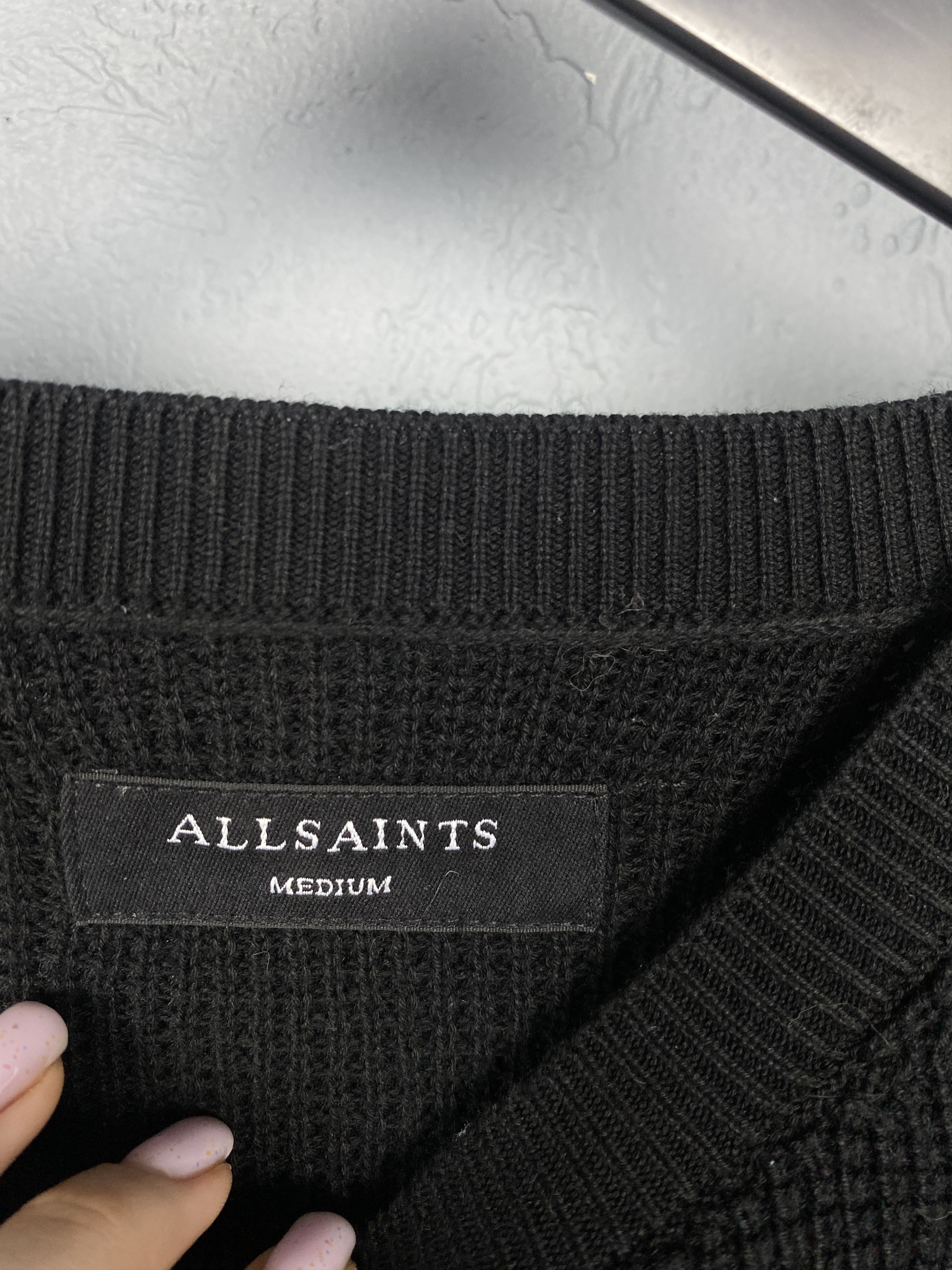 Allsaints Allsaints Rias Crew Neck Mens Knit Cotton Sweater Size US M / EU 48-50 / 2 - 4 Thumbnail