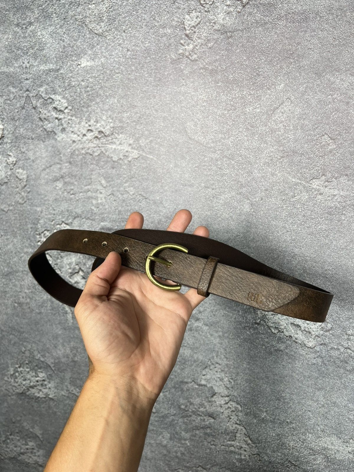 RRL Ralph Lauren RRL Ralph Lauren Double R Leather Belt | Grailed