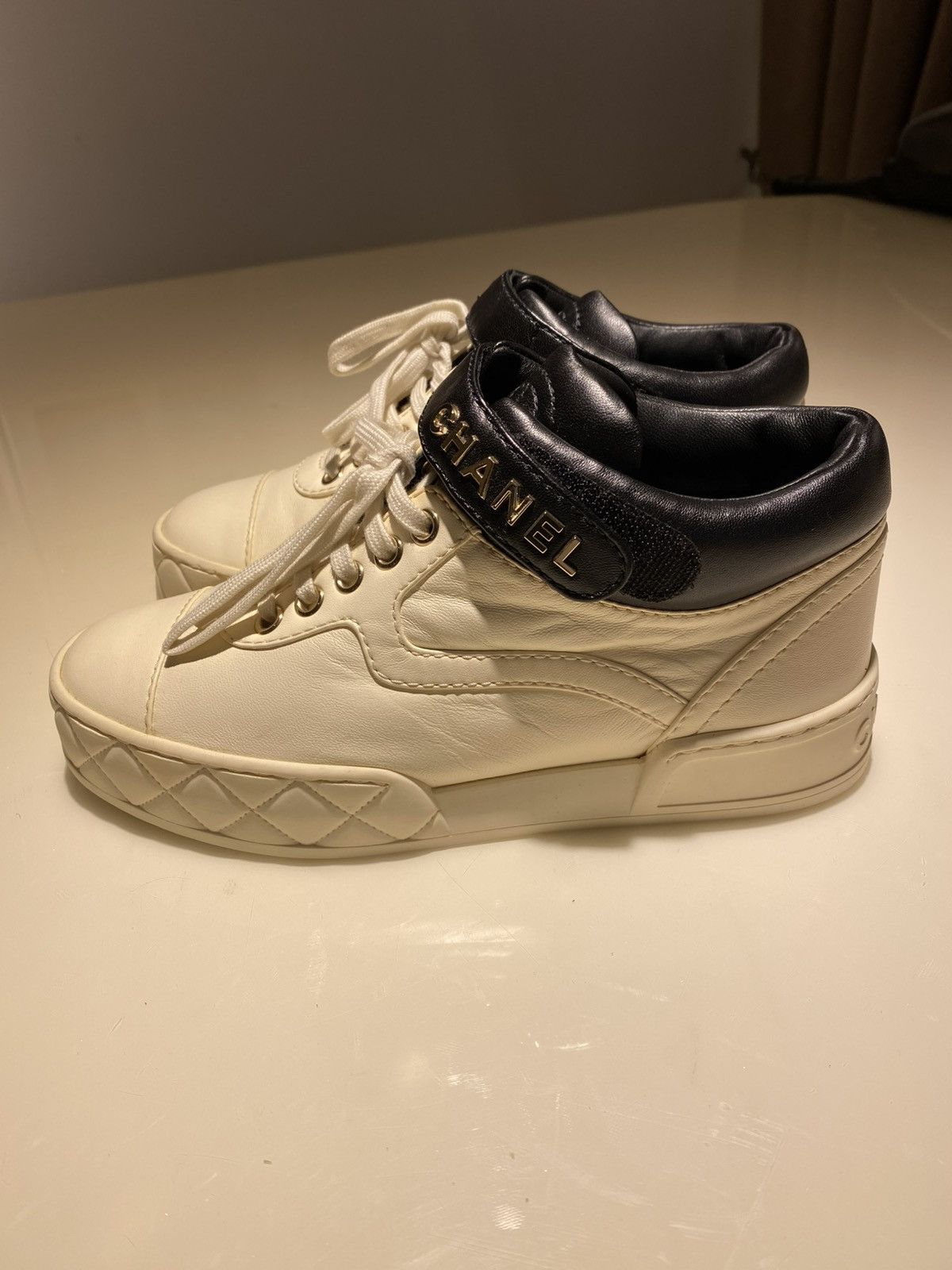 Chanel Coco Mark Leather Trainers