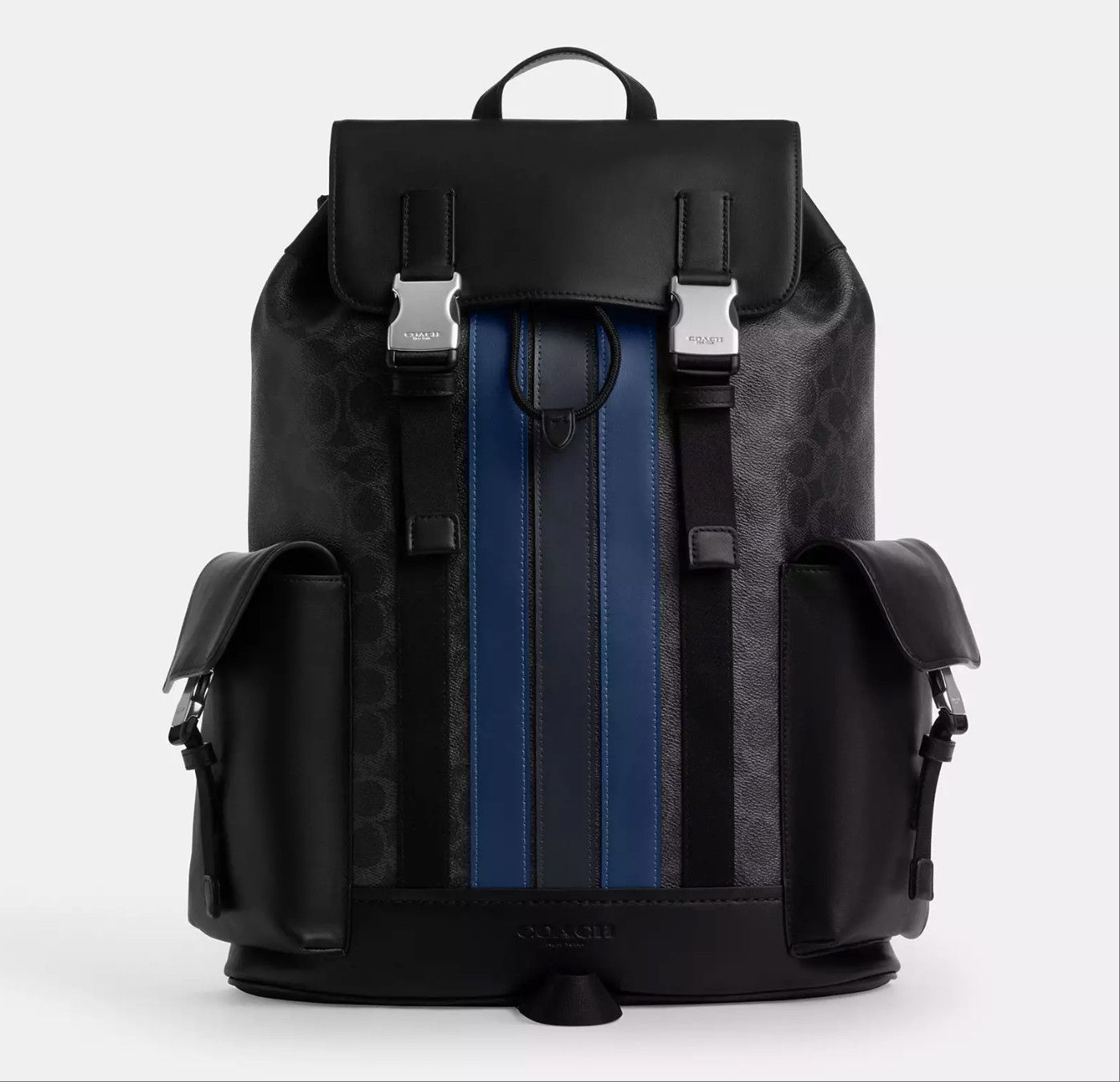 Coach Clark Backpack In Signature Canvas With Varsity Stripe CDC63 Size ONE SIZE - 6 Thumbnail