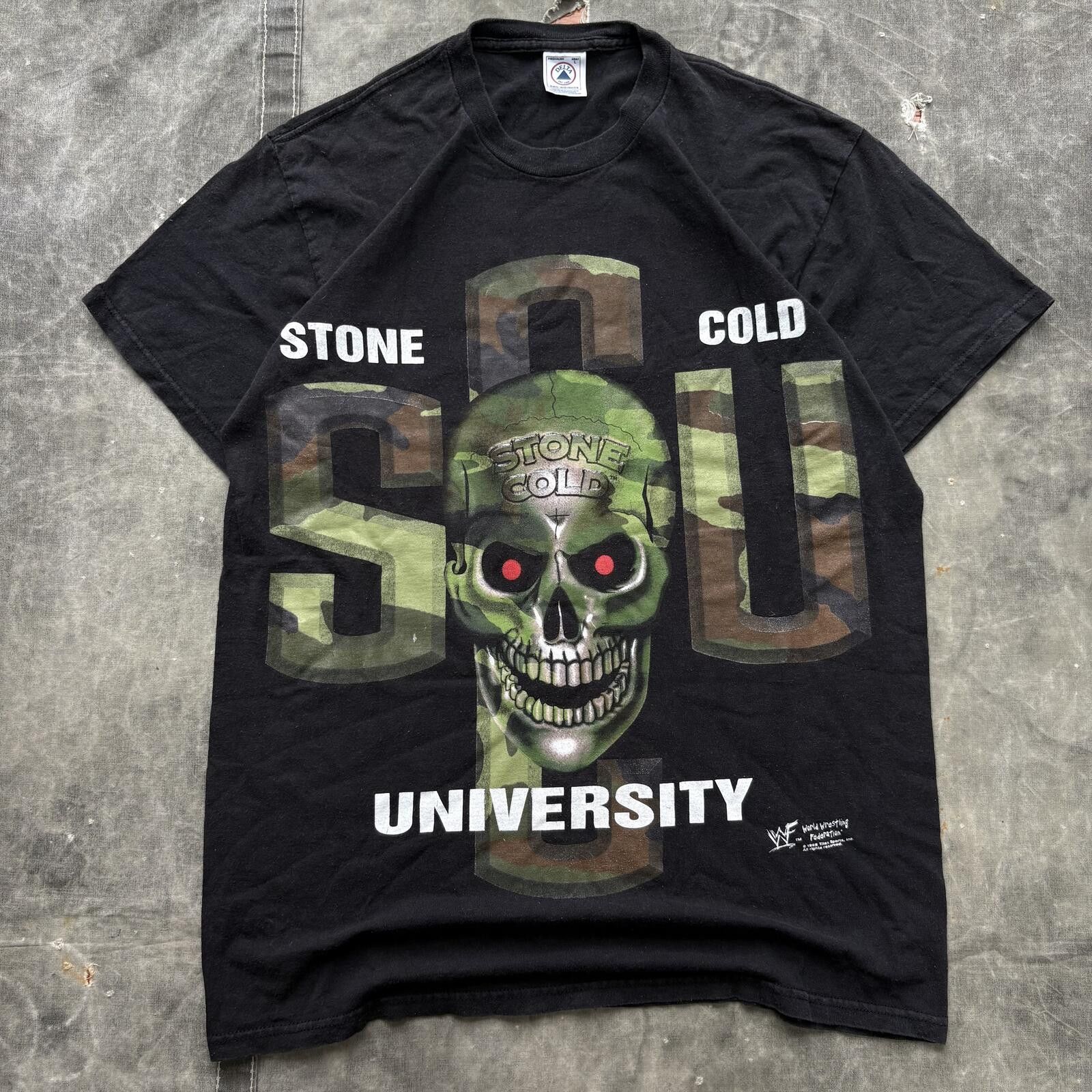 WWF Vintage 90s Stone Cold University Steve Austin WWF WWE Shirt Size US L / EU 52-54 / 3 - 1 Thumbnail