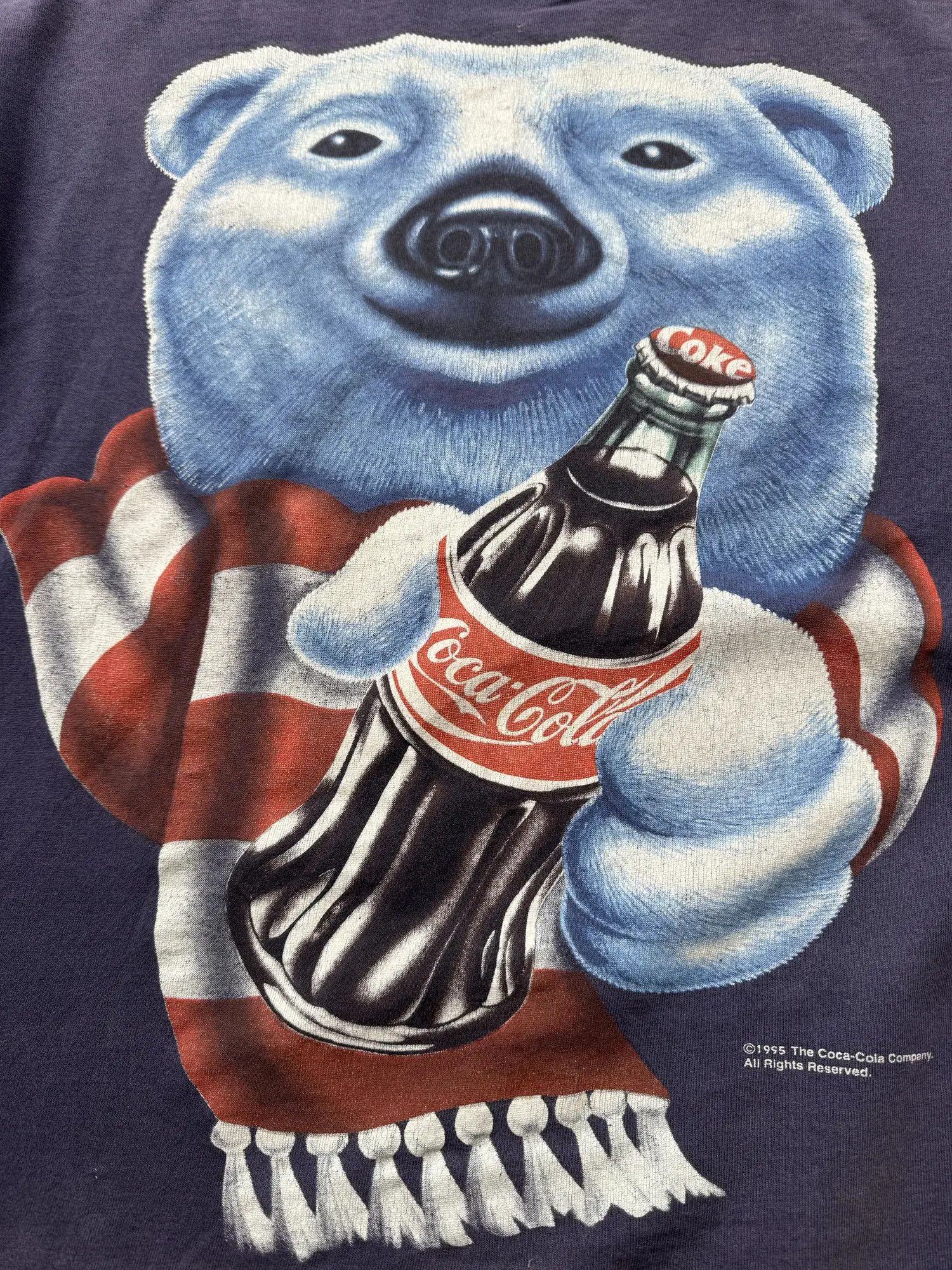 Coca Cola Coca Cola 1995 Vintage Thrashed T-Shirt (459) Size US L / EU 52-54 / 3 - 4 Thumbnail