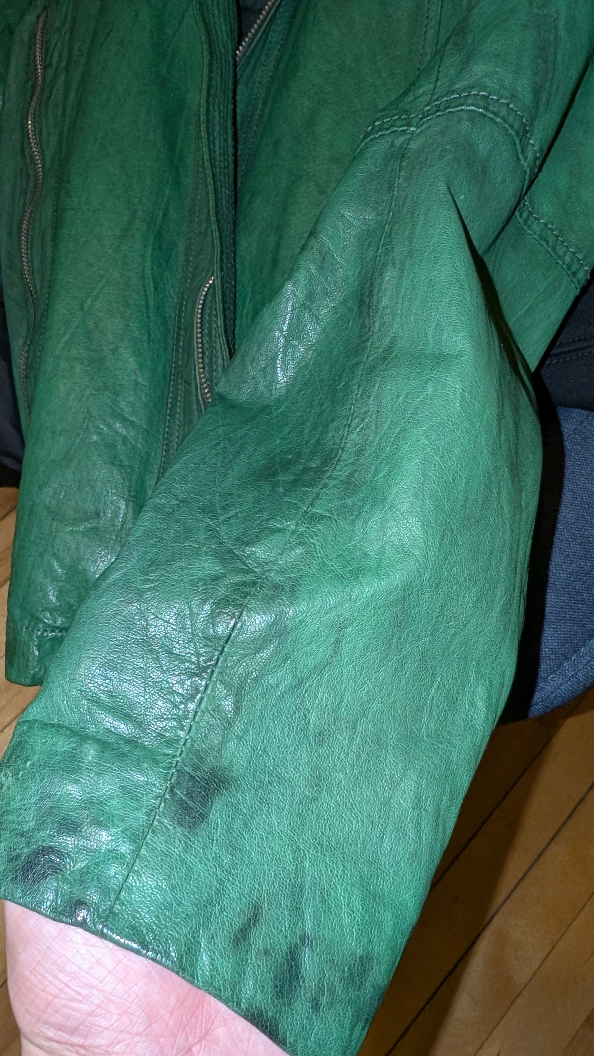 Other Harlem Rounge Japan Bison Green Leather Jacket SUPER RARE Size US M / EU 48-50 / 2 - 4 Thumbnail