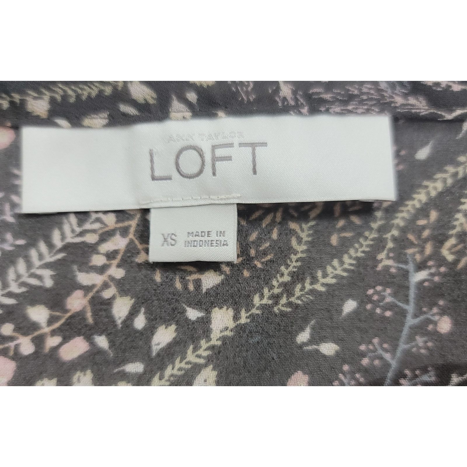 Other Ann Taylor Loft Brown Pink Sheer Floral Print Shirt XS Size XS / US 0-2 / IT 36-38 - 4 Thumbnail