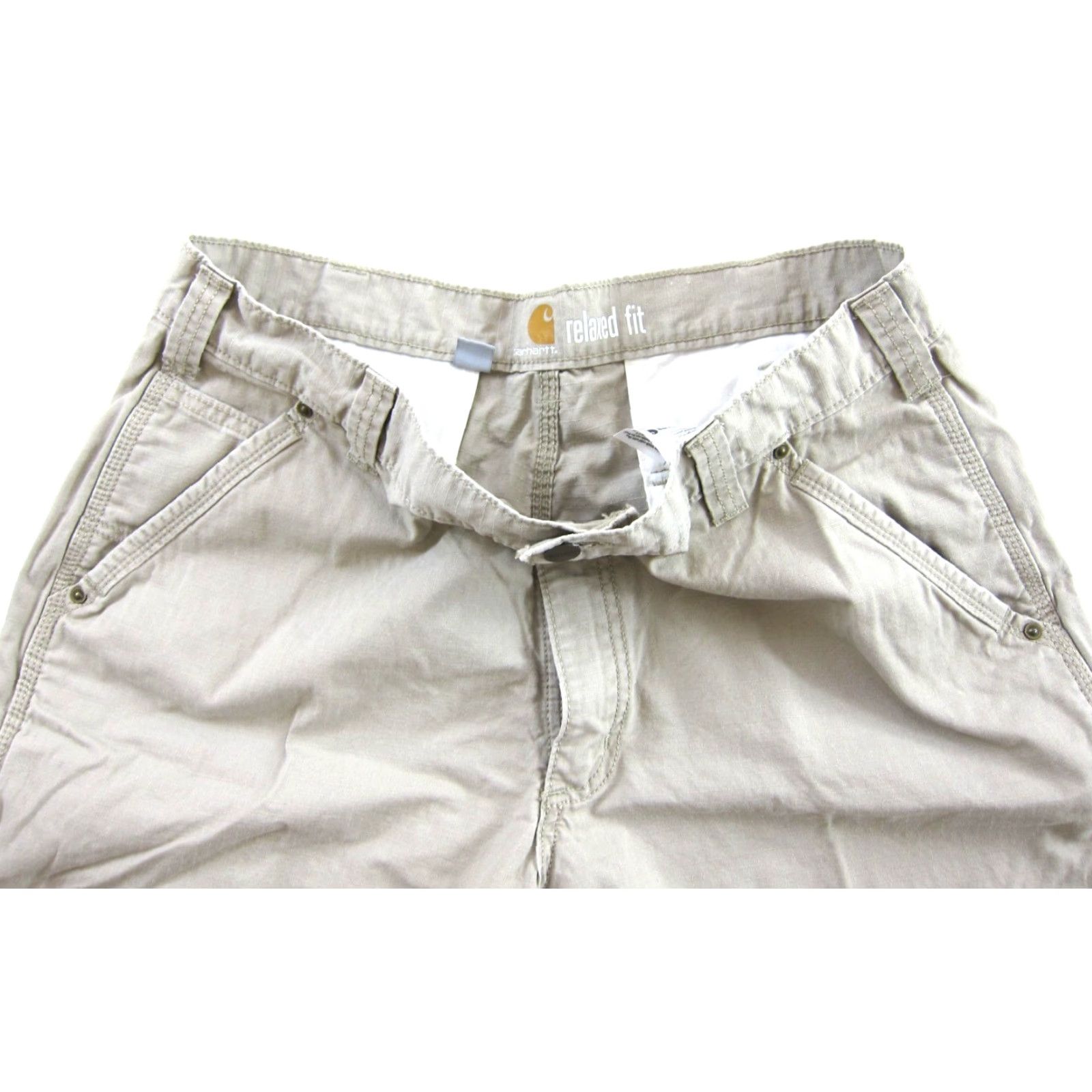 Carhartt Carhartt 100% Cotton Canvas Beige Relaxed Fit Cargo Shorts Men 36 Size US 36 / EU 52 - 3 Thumbnail