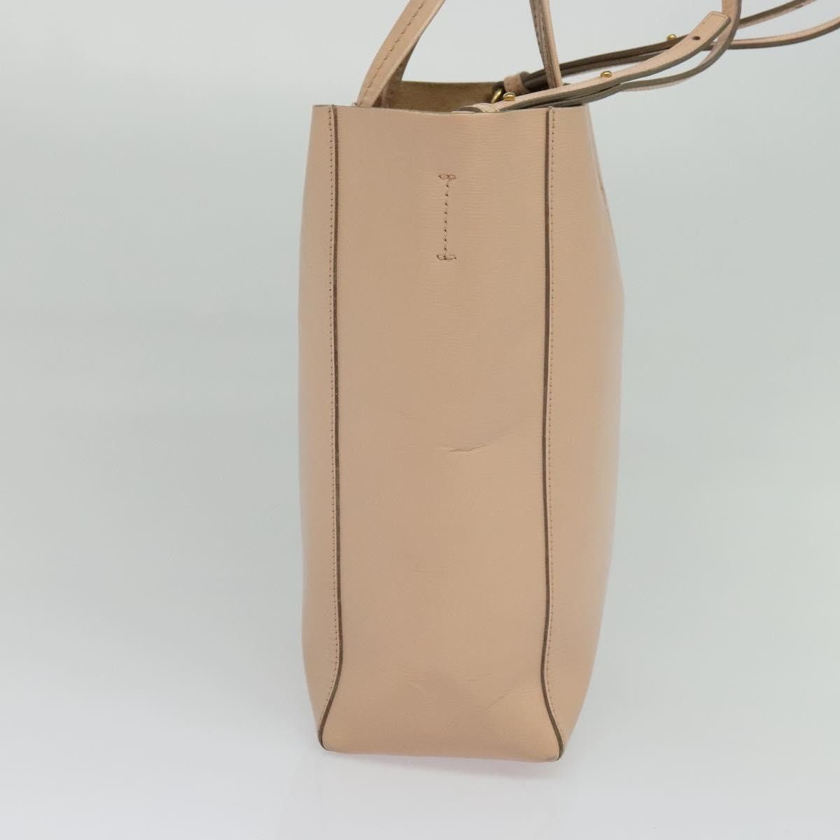 Celine CELINE Vertical Cavas Hand Bag Leather Pink Gold Size ONE SIZE - 4 Thumbnail
