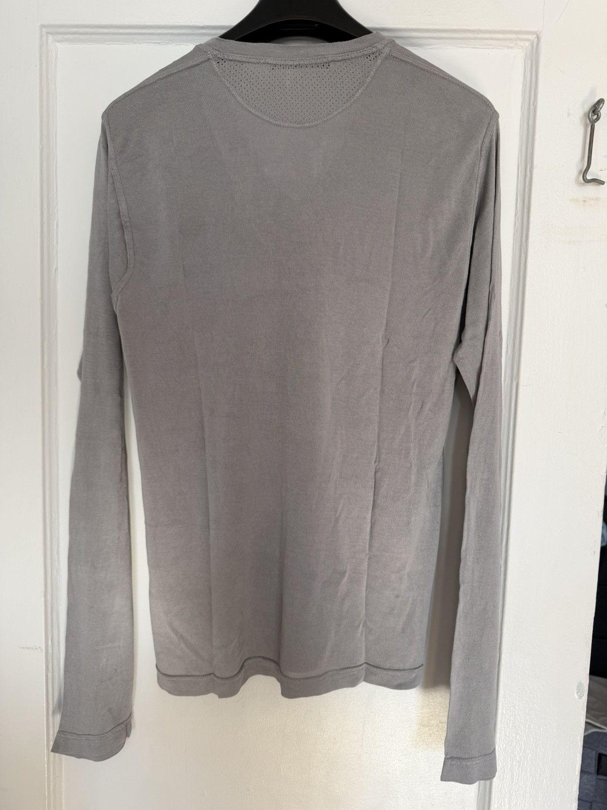 Bally Bally Men's Grey Long Sleeve V-Neck T-shirt Size M Size US M / EU 48-50 / 2 - 4 Thumbnail