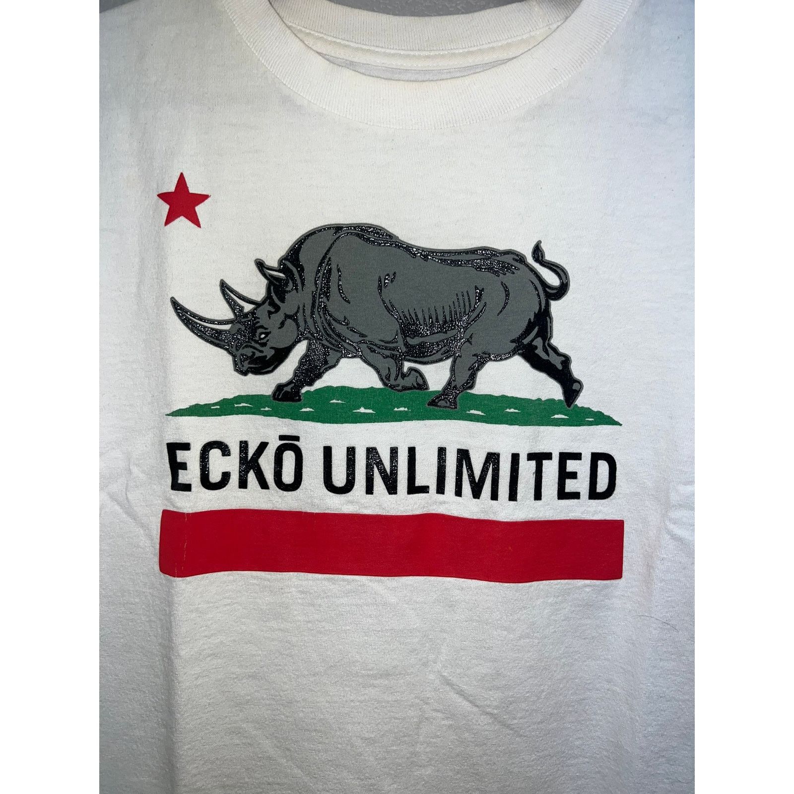 Ecko Unltd. Ecko Unlimited Shirt Graphic Rhino White Tee Y2K 2000s M Size US M / EU 48-50 / 2 - 2 Thumbnail