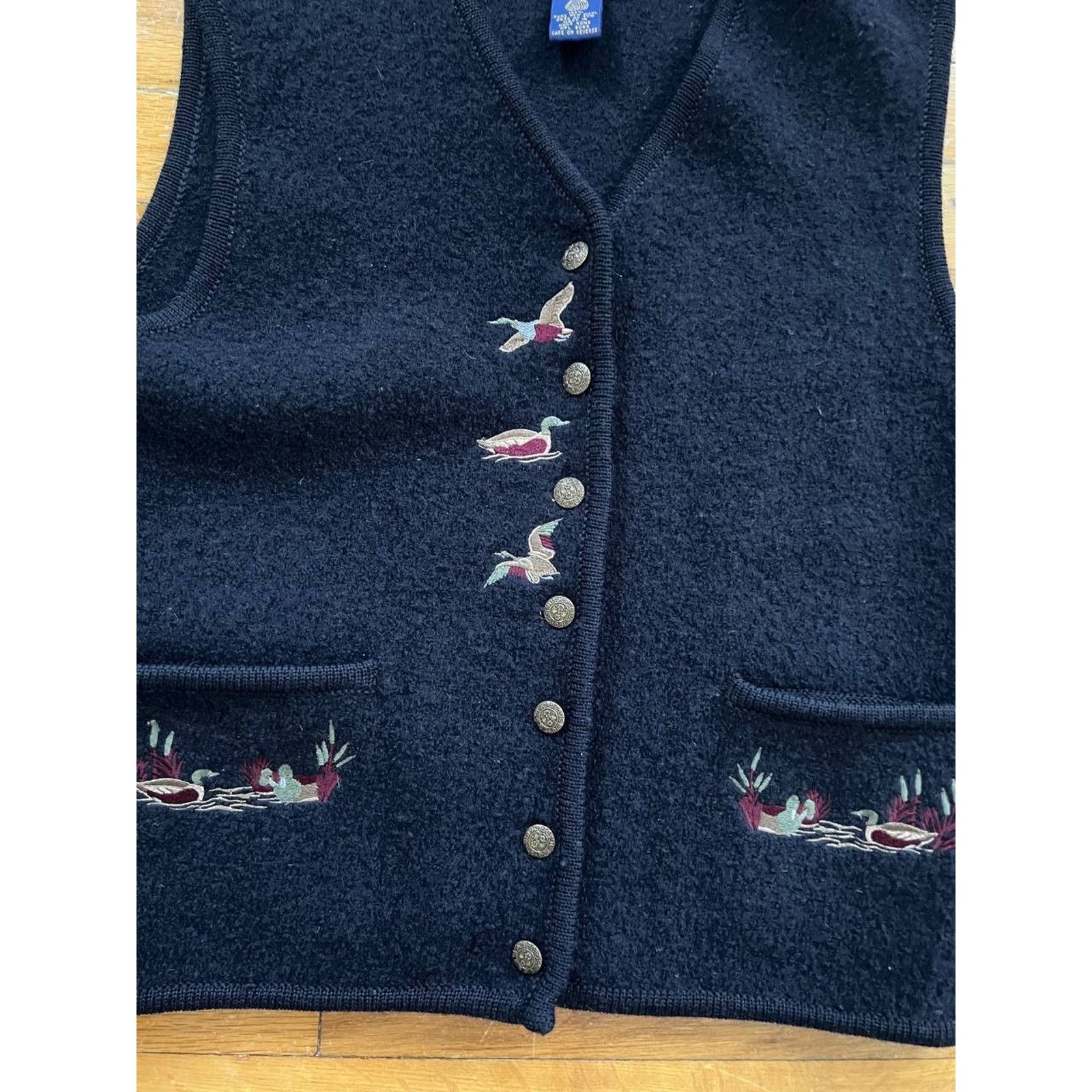 Chelsea Soccer Chelsea Vest Wool Bird Navy Blue Medium A001684 Size M / US 6-8 / IT 42-44 - 3 Thumbnail