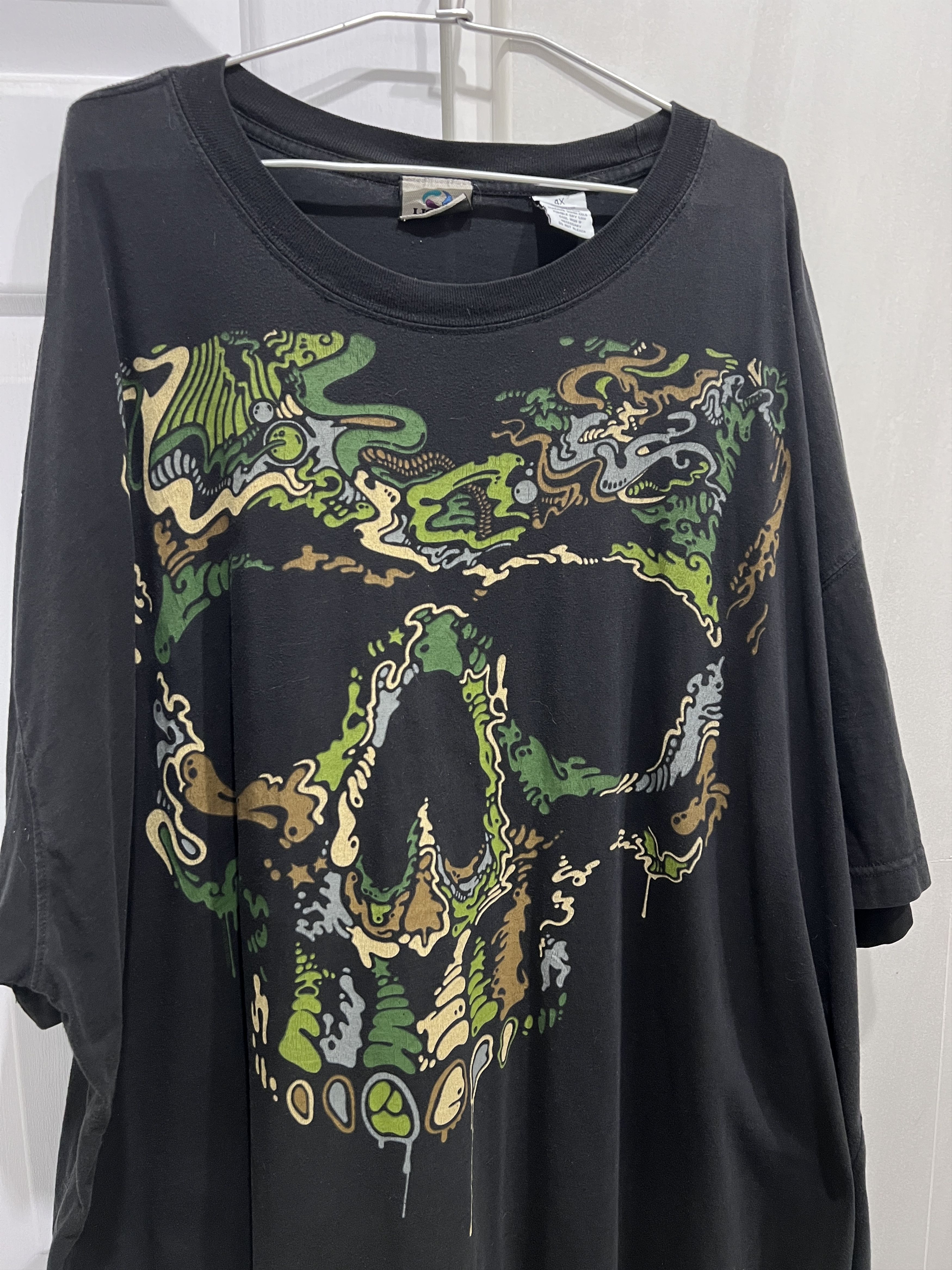 Liquid Blue × Vintage Vintage Y2K Liquid Blue Skull Tee 4XL Skeleton Size US XXL / EU 58 / 5 - 1 Thumbnail