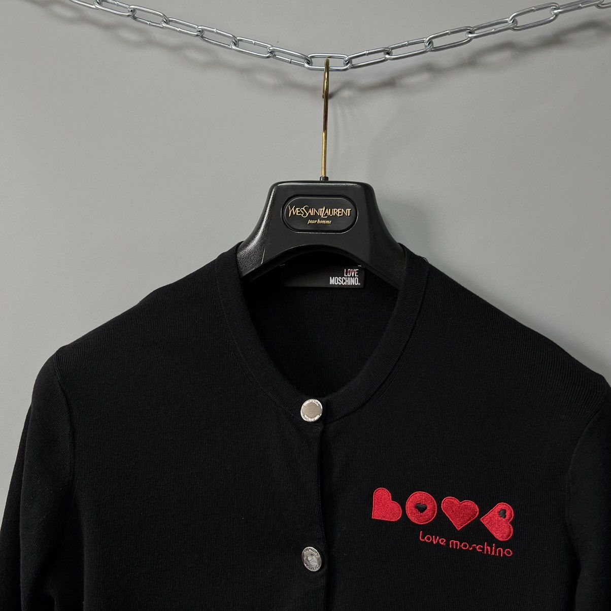 Love Moschino Love Moschino Cardigan With Logo In Black Size M / US 6-8 / IT 42-44 - 5 Thumbnail
