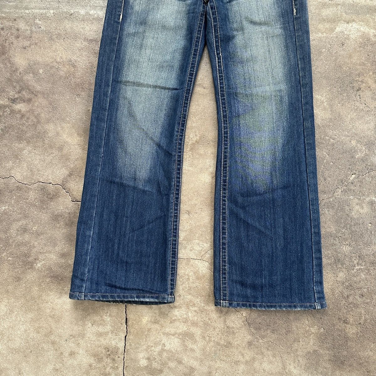 Vintage Eighty Nine Wide Low Rise Denim Size 28" / US 6 / IT 42 - 4 Thumbnail