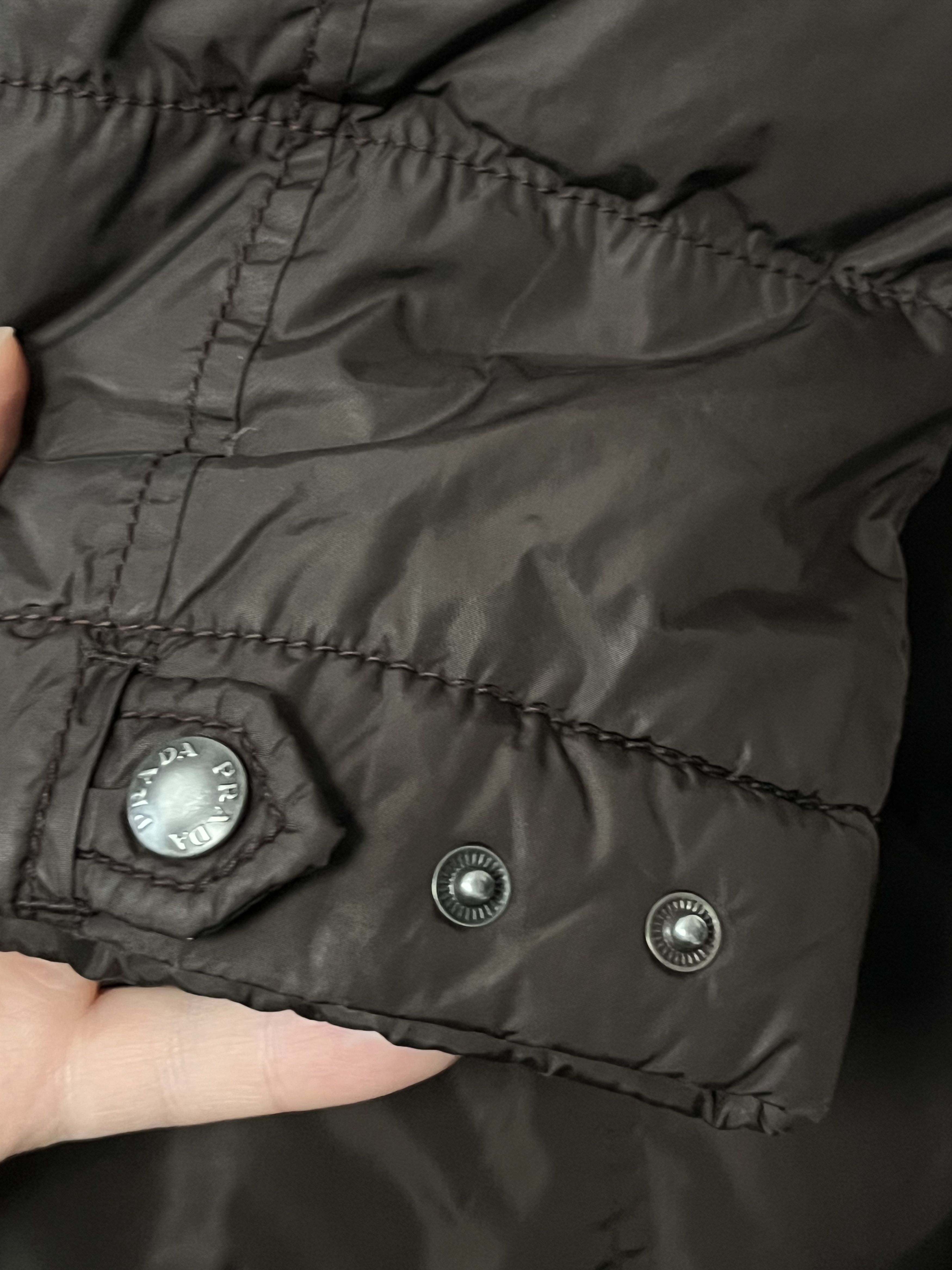 Prada Prada Brown Down Hooded Nylon Jacket Long Black Tab Leather Size M / US 6-8 / IT 42-44 - 10 Thumbnail