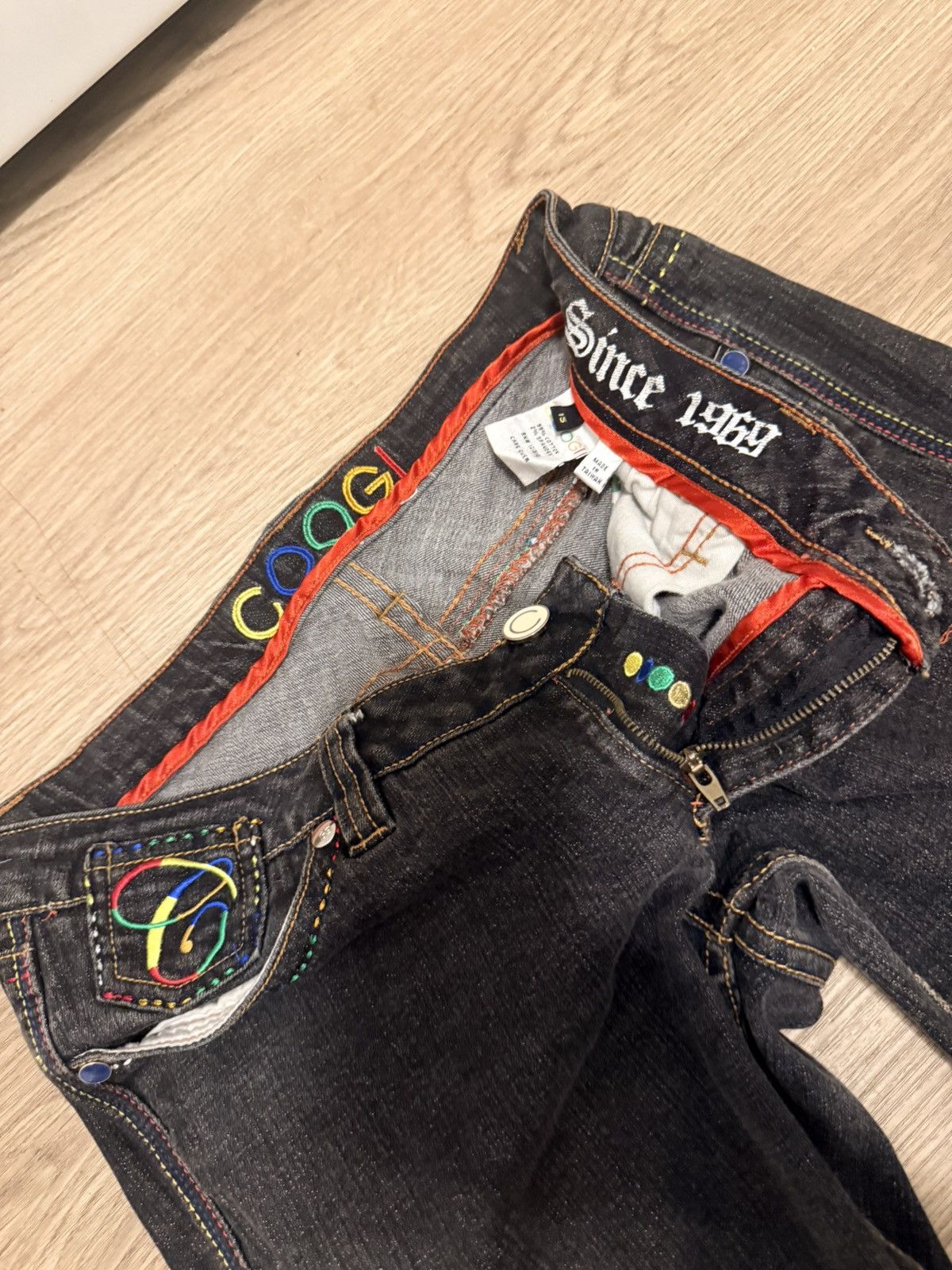 Coogi Y2K Coogi rainbow-stiched jeans Size 36" / US 14 / IT 50 - 4 Thumbnail