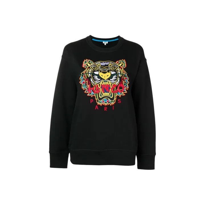 Kenzo Kenzo Black Tiger Embroidered Long Sleeve Sweatshirt -2507 Size S / US 4 / IT 40 - 1 Thumbnail