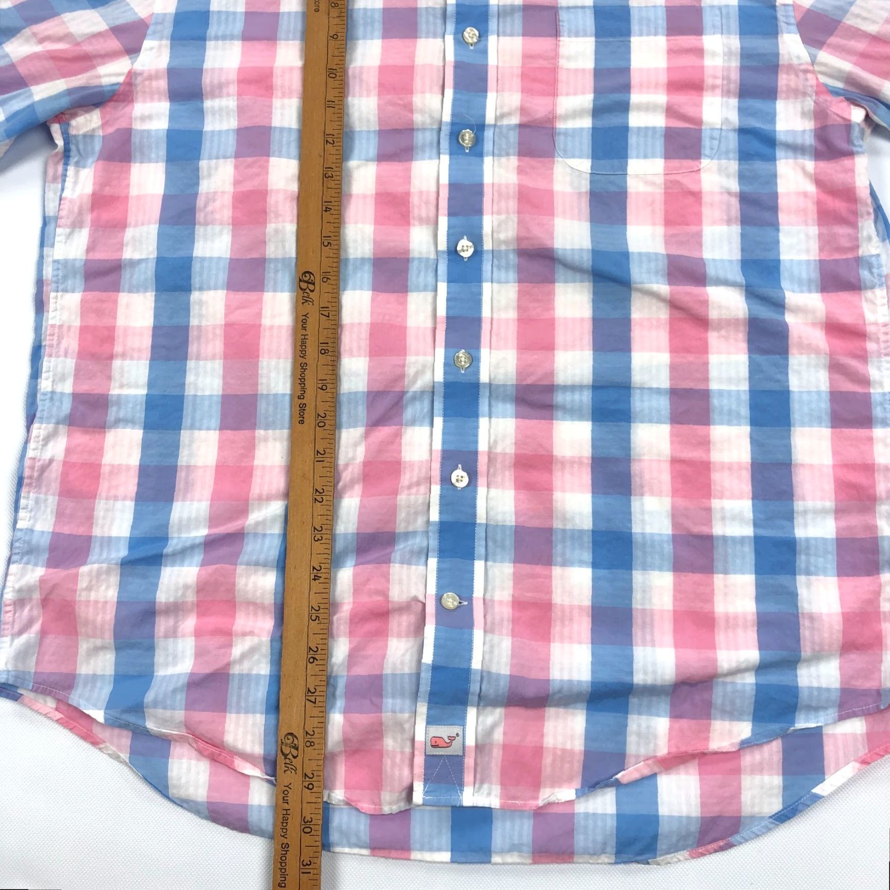 Vineyard Vines Vineyard Vines Shirt Mens Large Murray Blue Pink Check Long Sleeve Button Up Size US L / EU 52-54 / 3 - 5 Thumbnail
