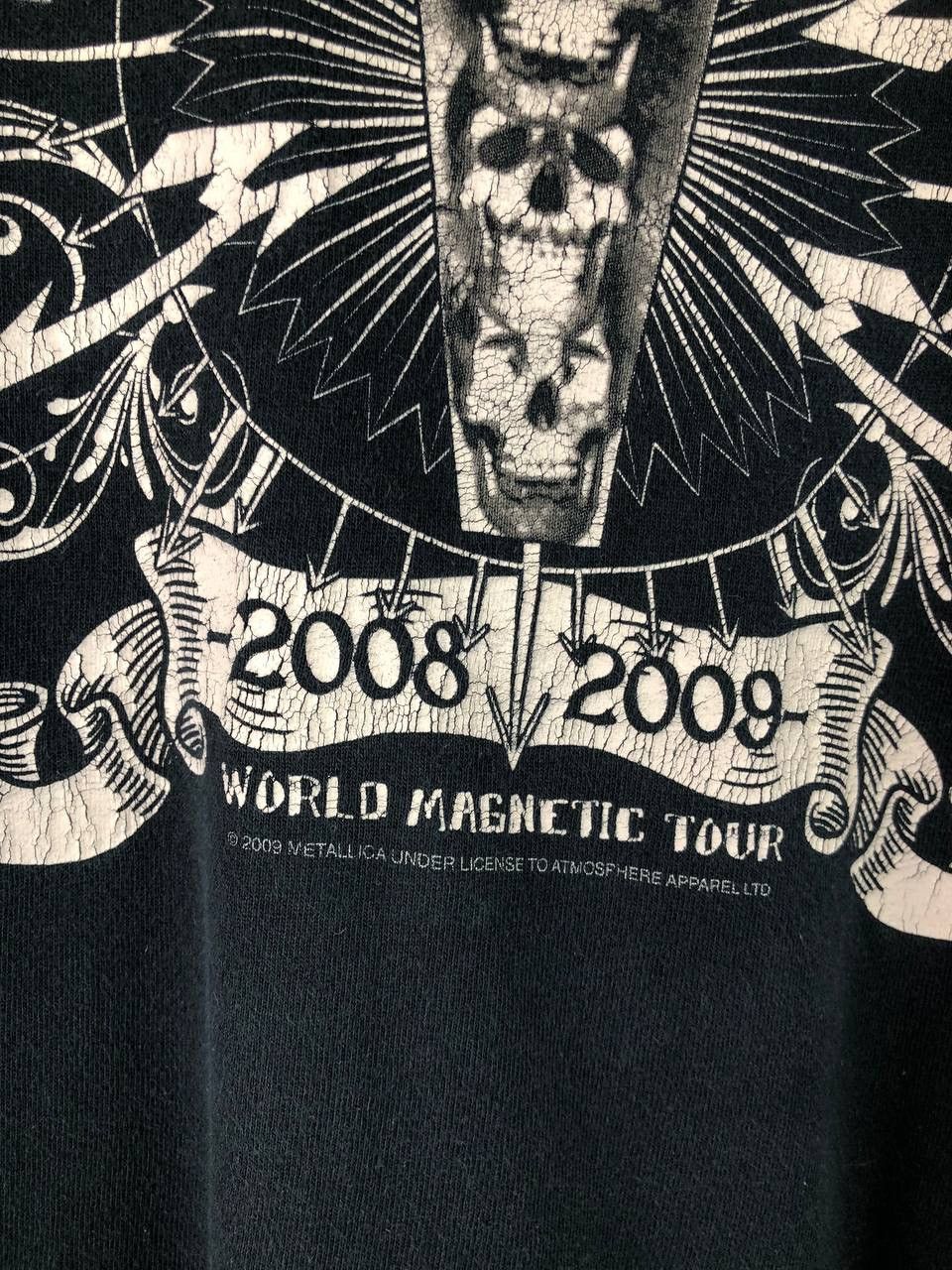 Band Tees Vintage Metallica 2008 2009 Magnetic Tour Tee T-Shirt Size US XL / EU 56 / 4 - 3 Thumbnail