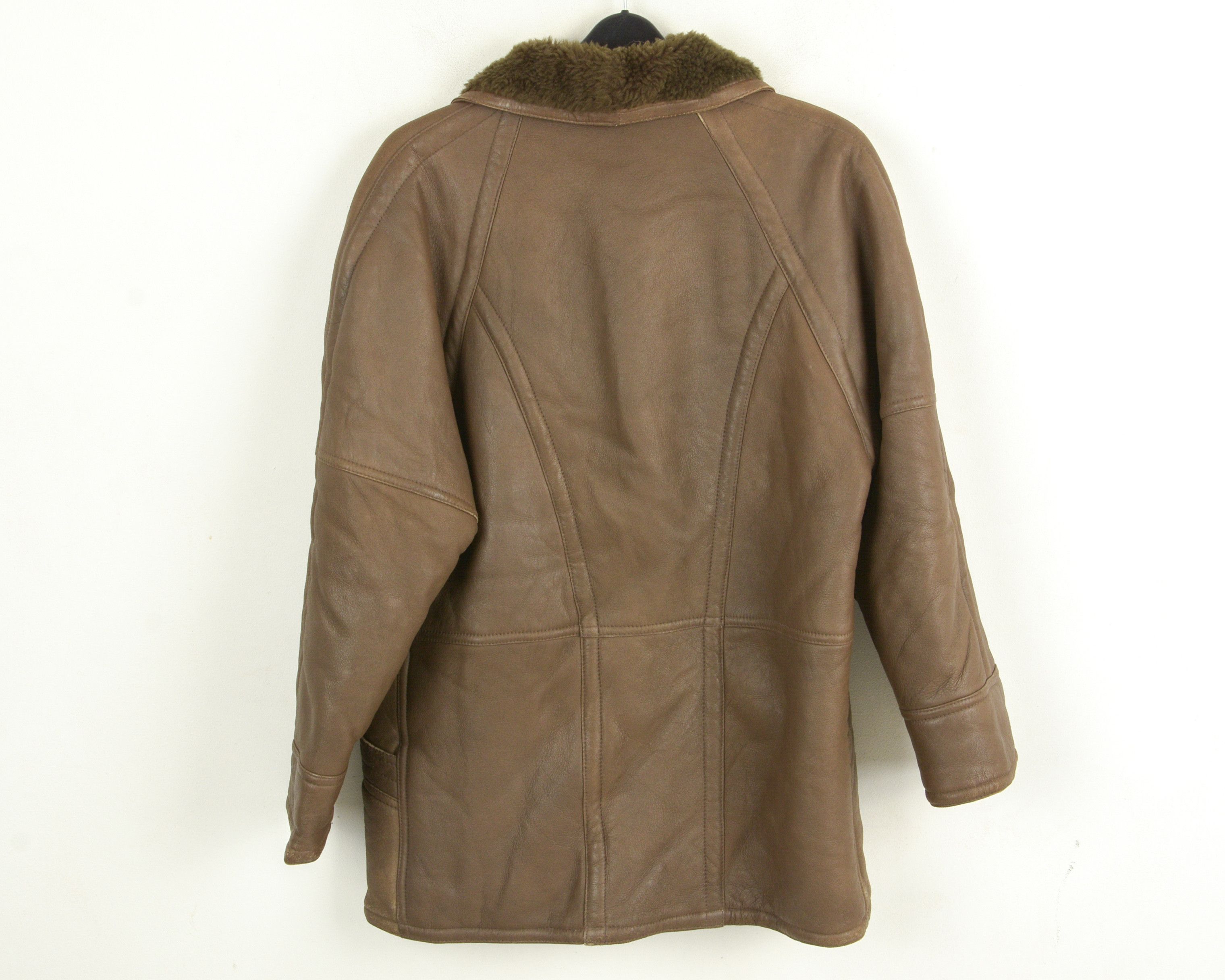 Shearling UK 38 US Sheepskin Leather Sherpa Coat Jacket EU48