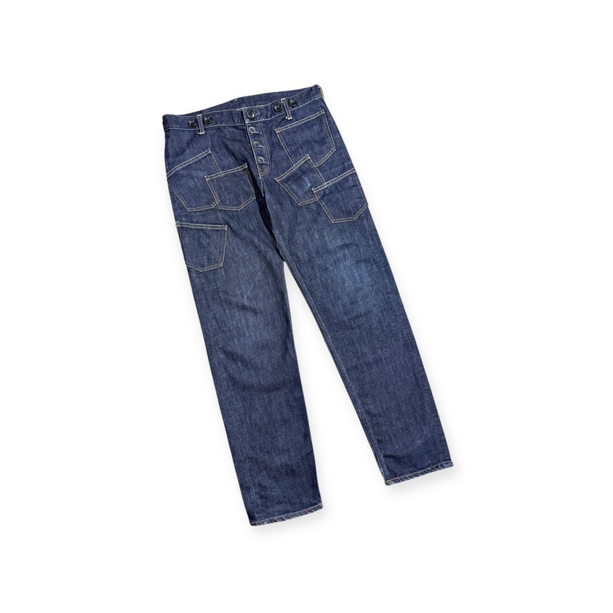 Issey Miyake Vtg🌟Frapbois Issey Miyake Avant-Garde Multipocket Jeans Size US 33 - 7 Thumbnail