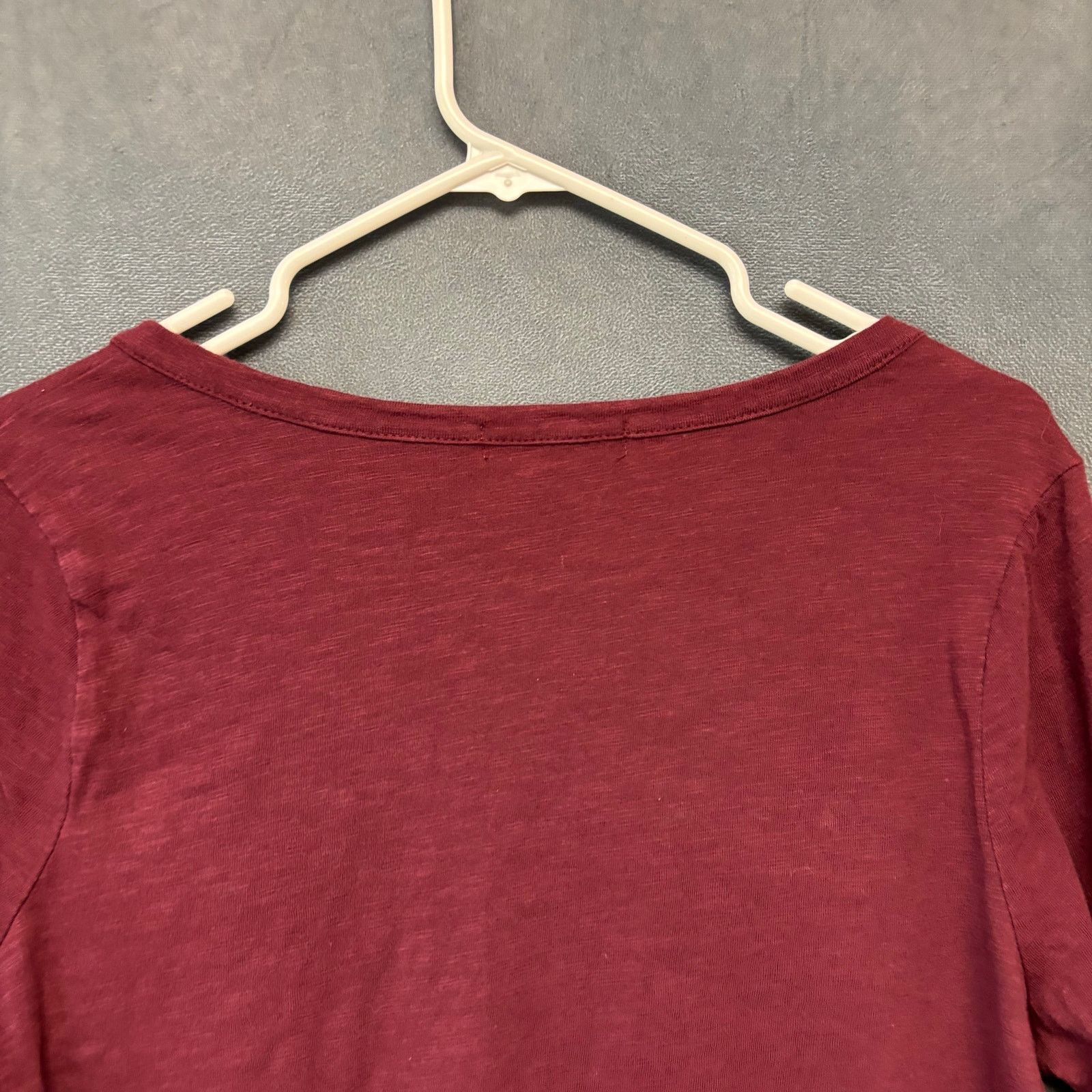 Other Carolyn Taylor Burgundy Henley Top Roll Tab Sleeves Women XL Size XL / US 12-14 / IT 48-50 - 8 Thumbnail