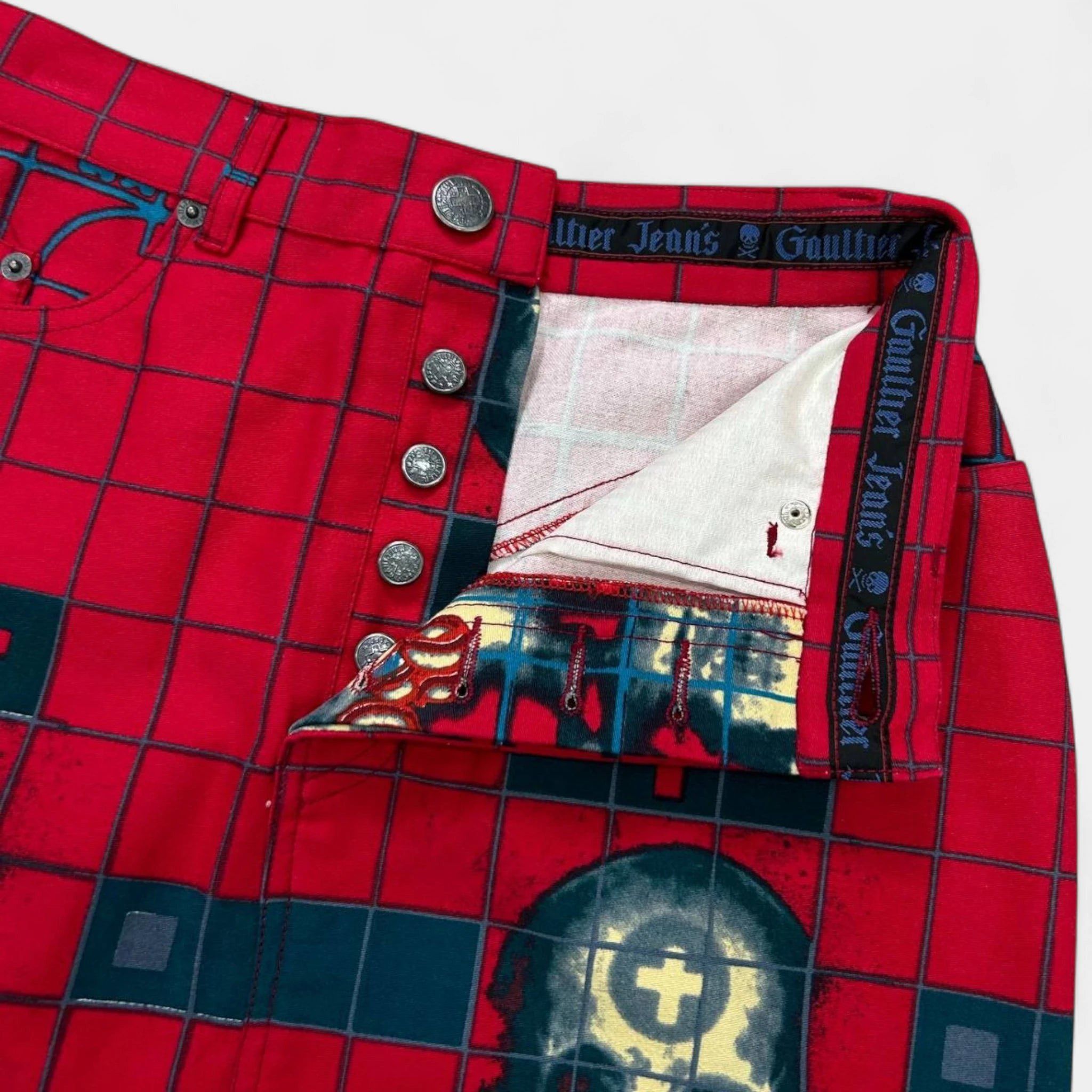 Jean Paul Gaultier Jean Paul Gaultier 1996 "Cyberbaba" X-Ray Skeleton Skirt Size 26" / US 2 / IT 38 - 4 Thumbnail