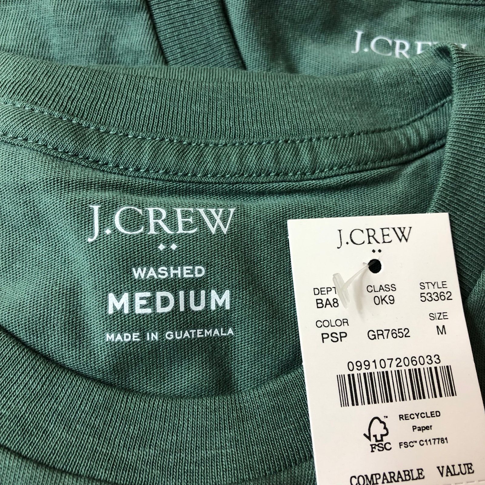 J.Crew Jcrew Cotton washed jersey tee men's tee size M Size US M / EU 48-50 / 2 - 4 Thumbnail