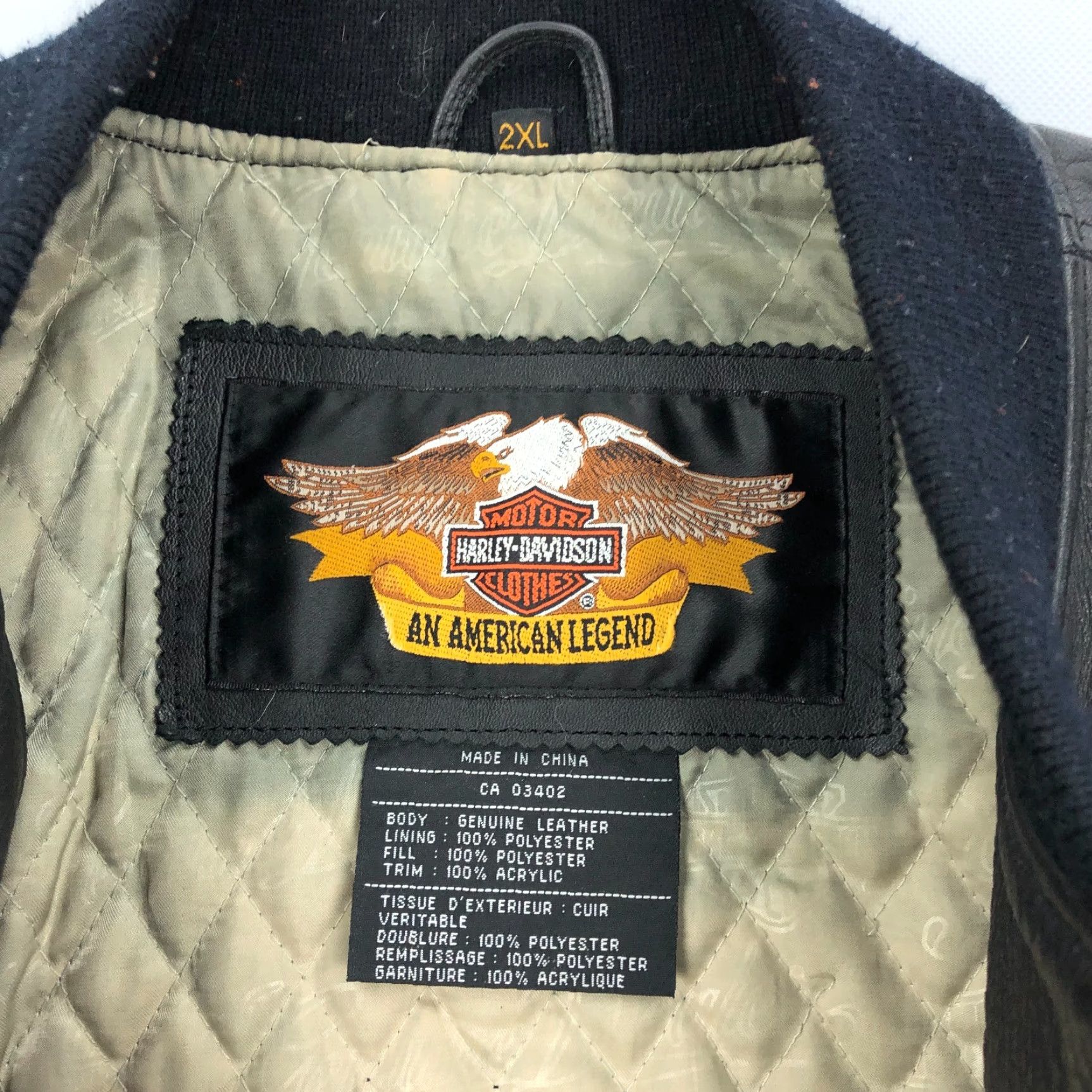 Harley Davidson Harley-Davidson Jacket Mens 2XL Leather Zip Distressed Motorcycle Casual Winter Spring Fall Motorcycle Size US XXL / EU 58 / 5 - 5 Thumbnail