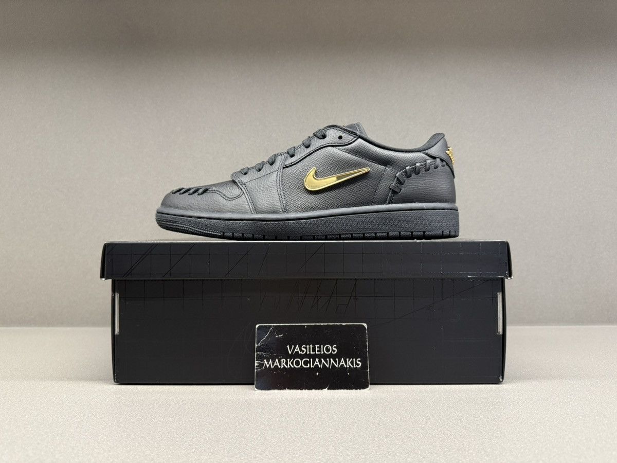 Jordan Low Method of Make Black Metallic Gold Women's