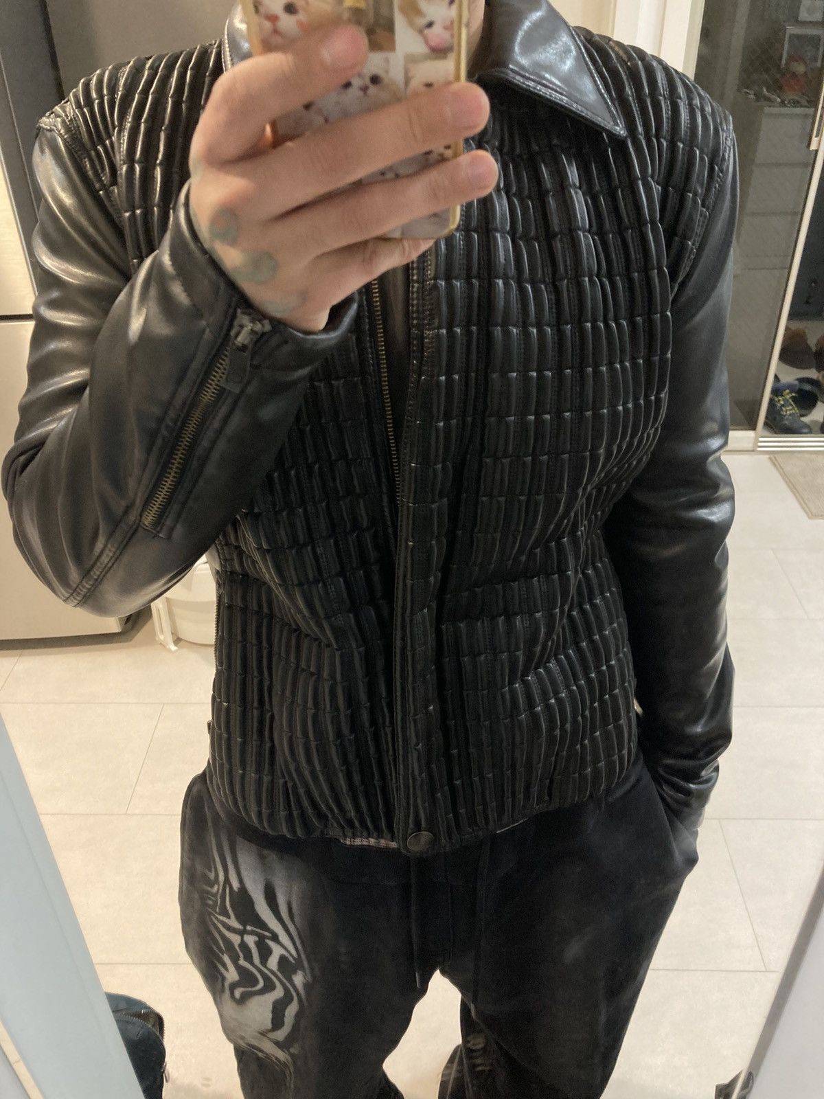 Roberto Cavalli Cavalli Jeans Faux Leather Fur Jacket Size US XS / EU 42 / 0 - 4 Thumbnail