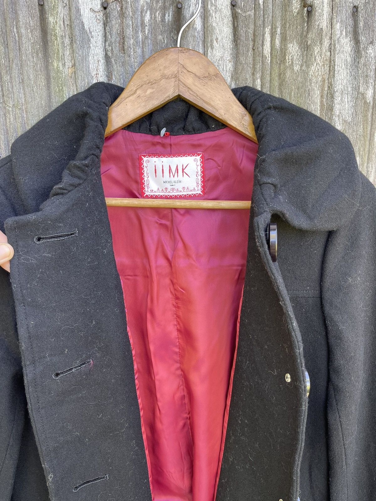 Designer II MK Mikhel Klein Paris Black Wool Blend Coat Size M / US 6-8 / IT 42-44 - 17 Thumbnail