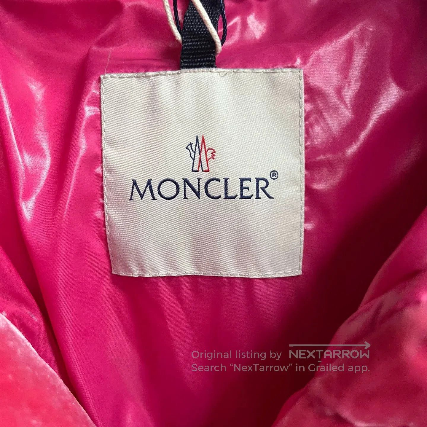 Moncler Moncler Pink Logo Hooded Down Jacket. Size M / US 6-8 / IT 42-44 - 2 Thumbnail