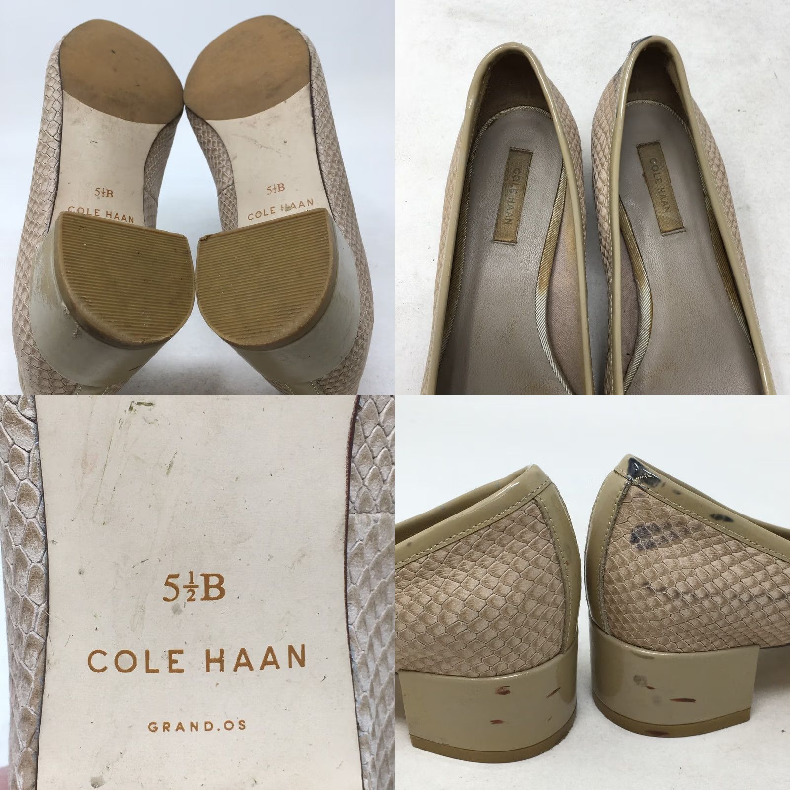 Cole Haan Cole Haan Heels Womens 5.5 B Grand OS Pump Cap Toe Snake Print Brown Block OS Pump Womens Shoes Brown Snake Print Cap Toe Pump Size ONE SIZE - 8 Thumbnail