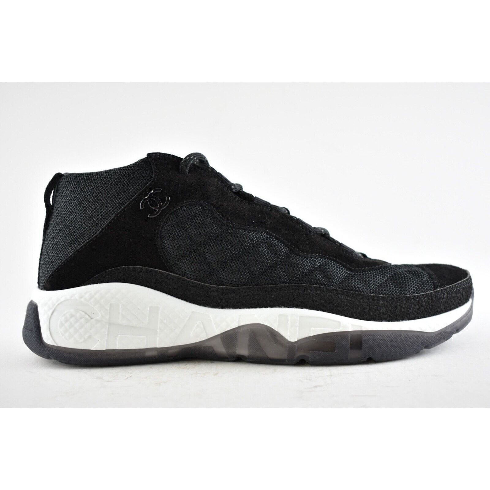 Chanel Chanel 21B Mens Logo Lace Up Mid Top Trainer Sneaker 44 11 Size US 11 / EU 44 - 2 Thumbnail