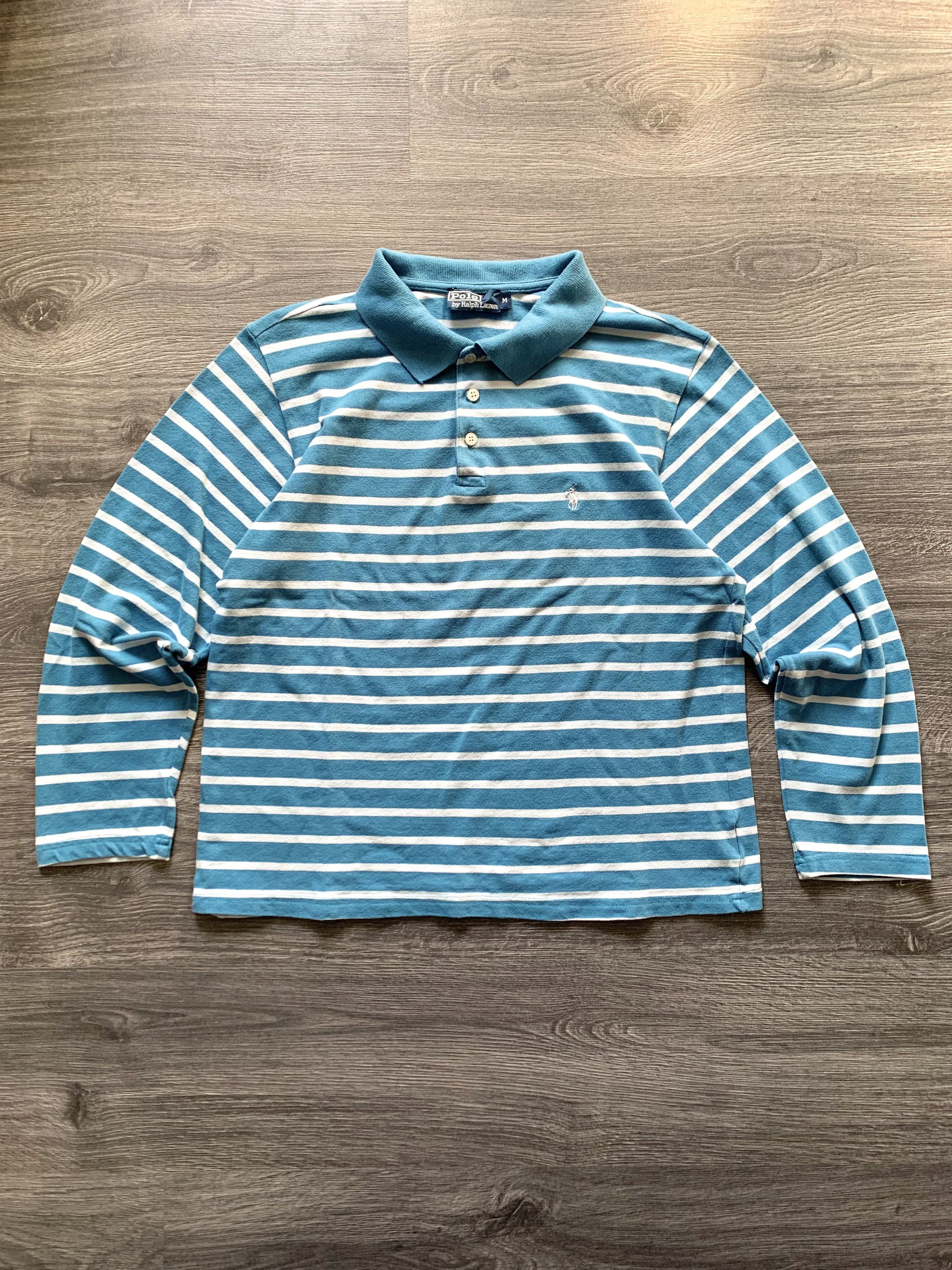Polo Ralph Lauren Vintage Polo Ralph Lauren Striped Long Sleeve Rugby Y2K Size M / US 6-8 / IT 42-44 - 1 Thumbnail