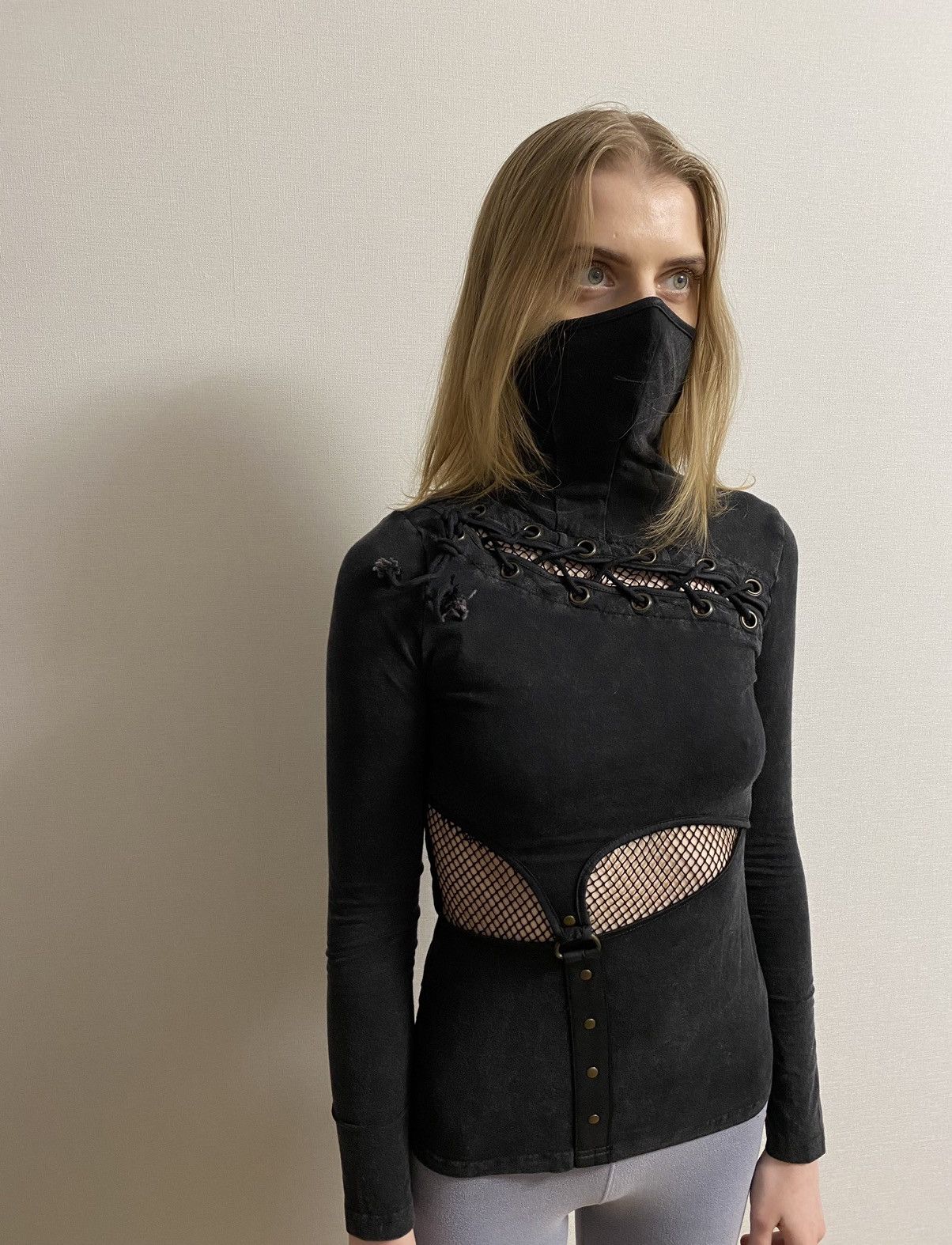 Japanese Brand Women’s Avant Garde Punk Rave Top Size XS-S Size XS / US 0-2 / IT 36-38 - 2 Thumbnail