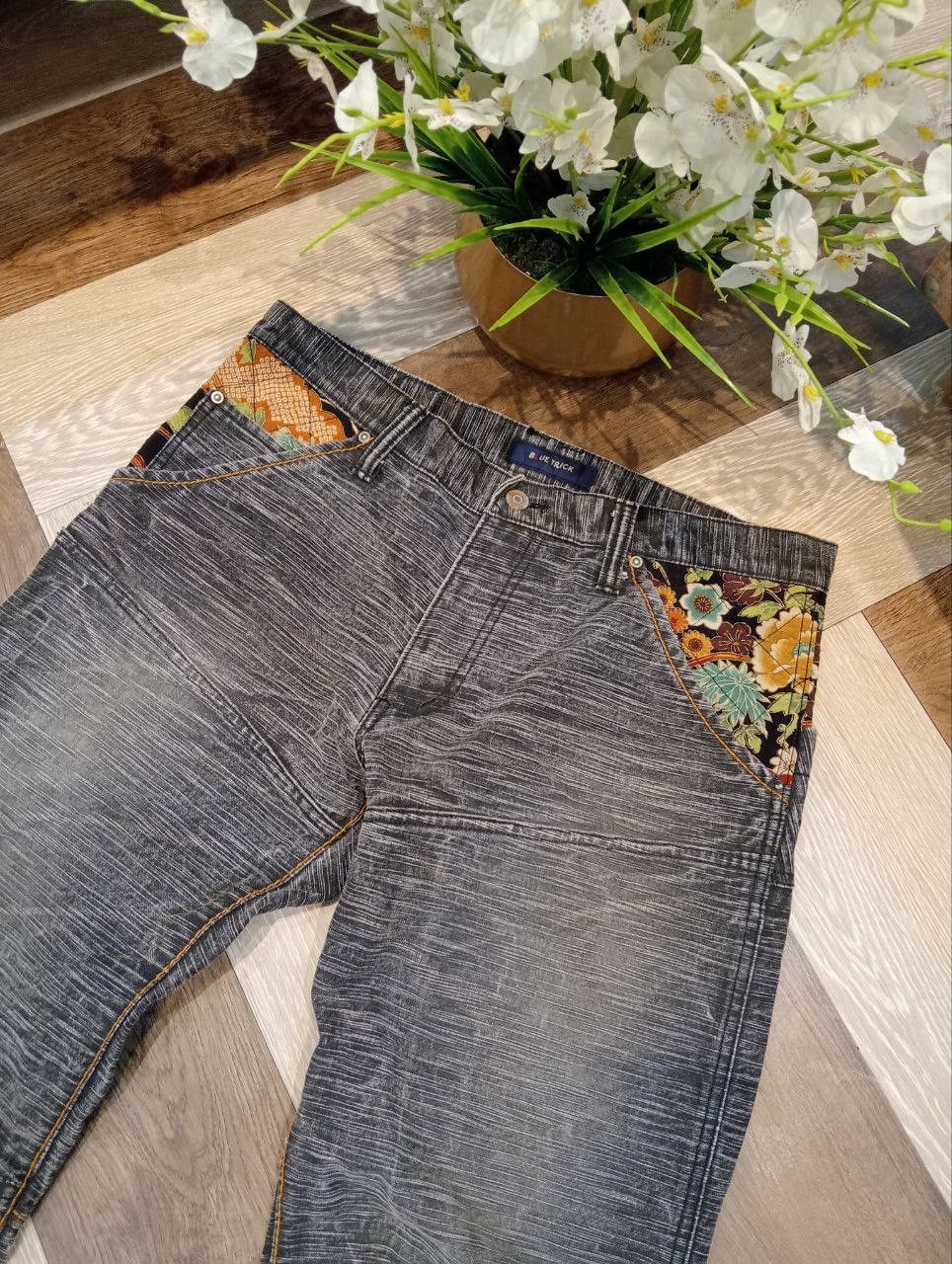 Japanese Brand JAPANESE BLUE TRICK DOUBLE WAIST SUKAJAN JEANS - SIZE 3 Size US 34 / EU 50 - 4 Thumbnail
